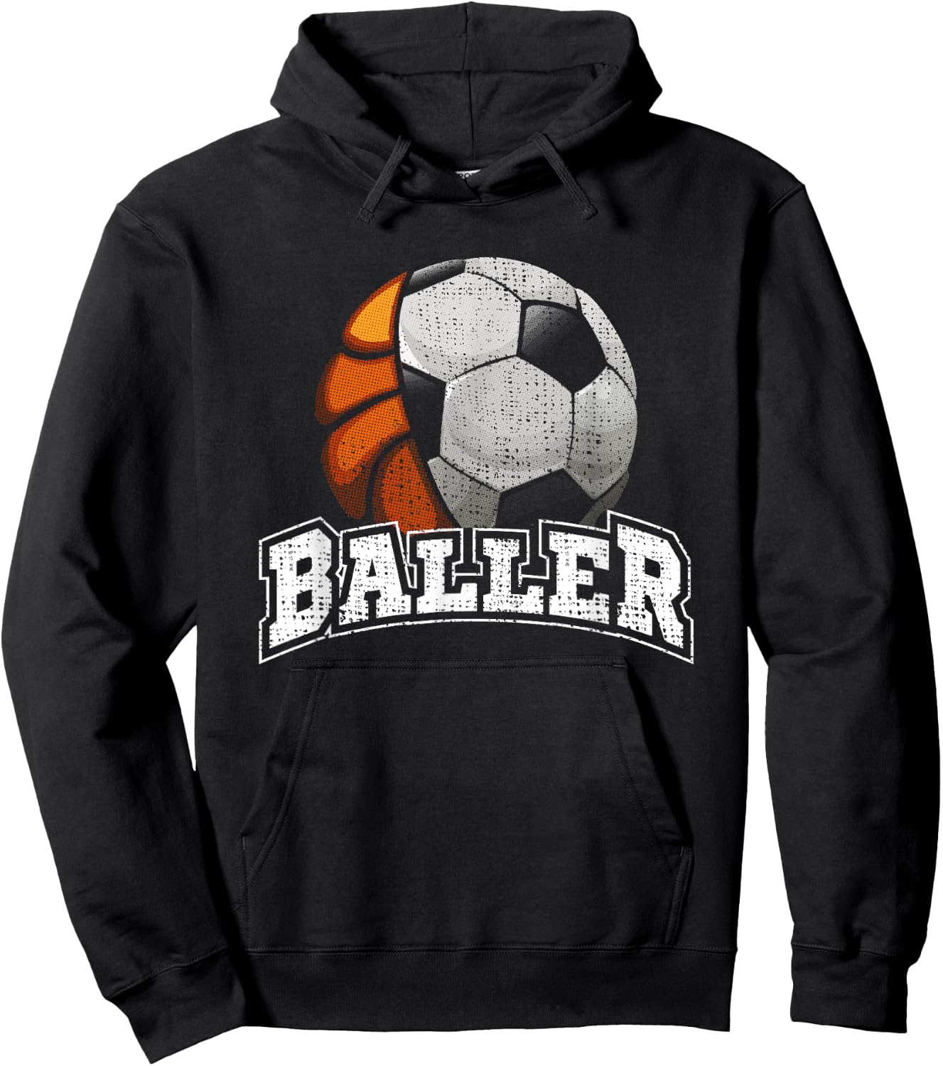 Basketball Soccer Funny Hoodie - Hoodie | Black