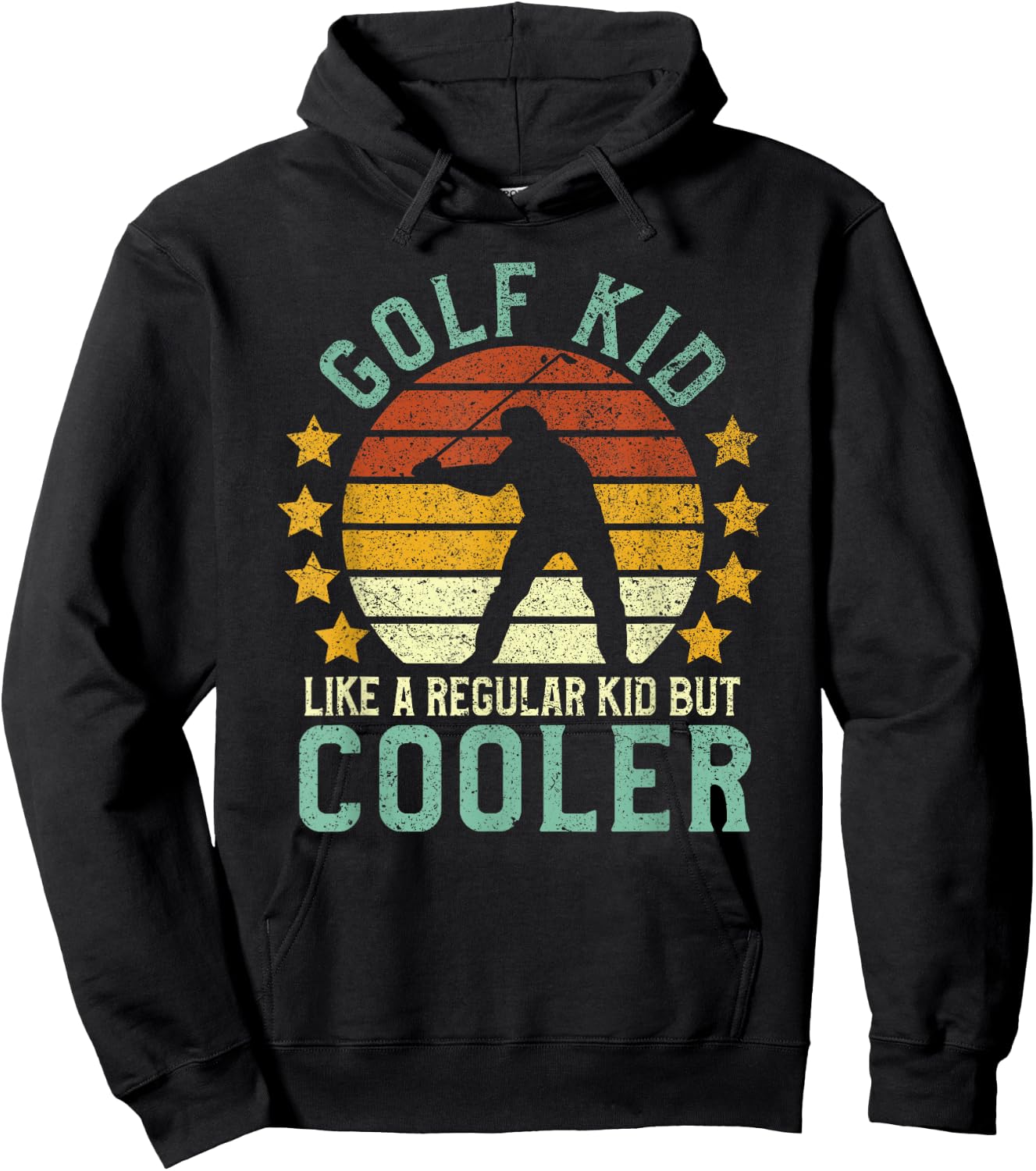 Golf Kids | Funny Young Golfer & Golfing Lover Gift Hoodie - Hoodie | Black