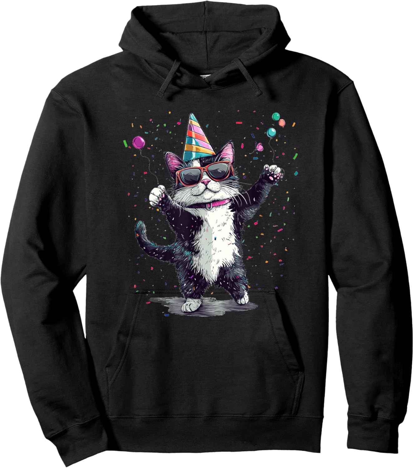 Paws hit the Dance Floor Costume with Party Hat Hoodie - Hoodie | Black