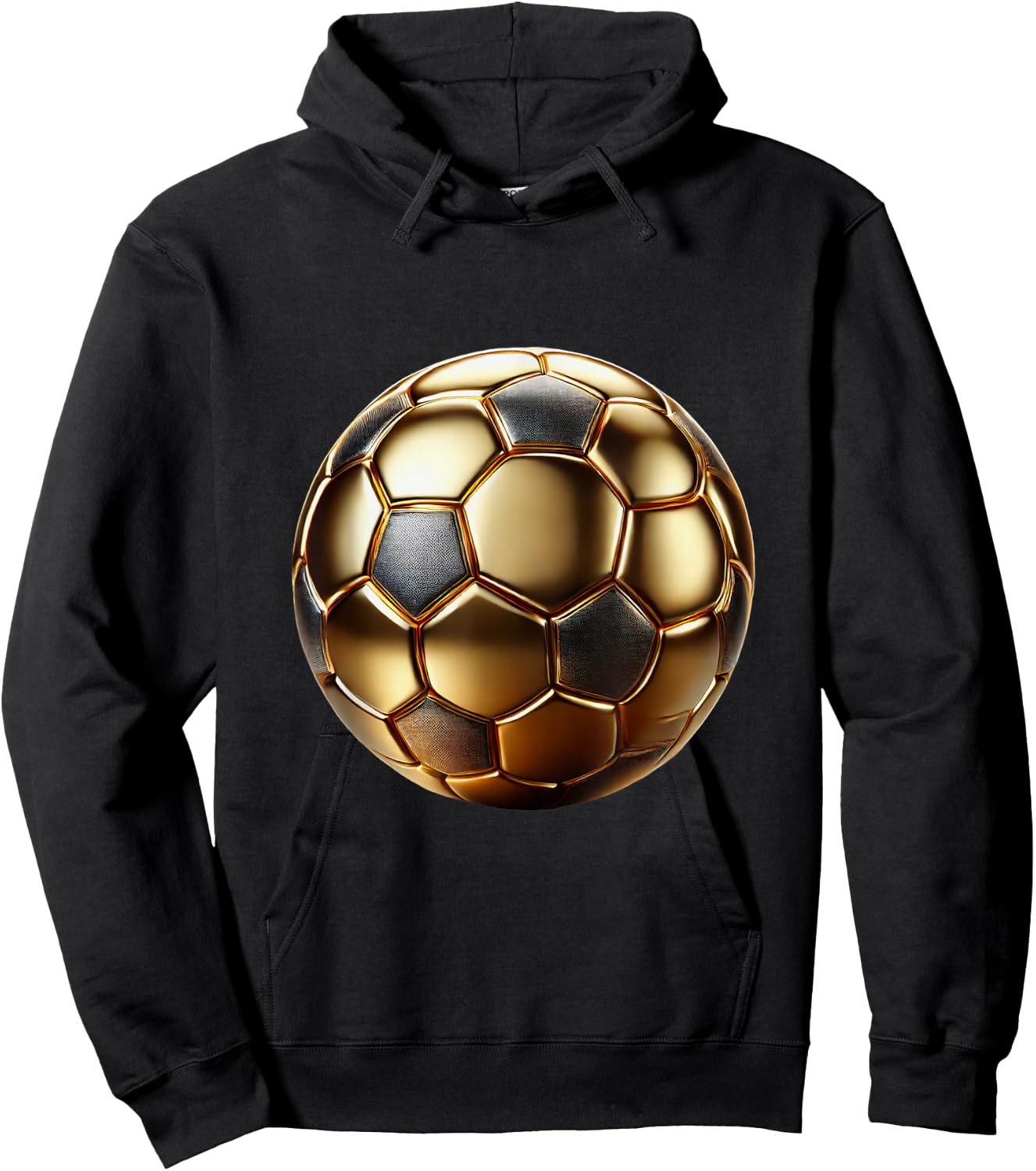 Golden Soccer Ball Hoodie - Hoodie | Black