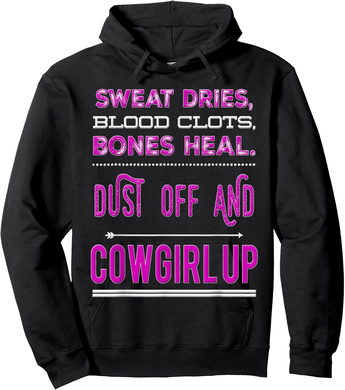 Cowgirl Up Rodeo Horse Lover for Girls and Women Hoodie - Hoodie | Black