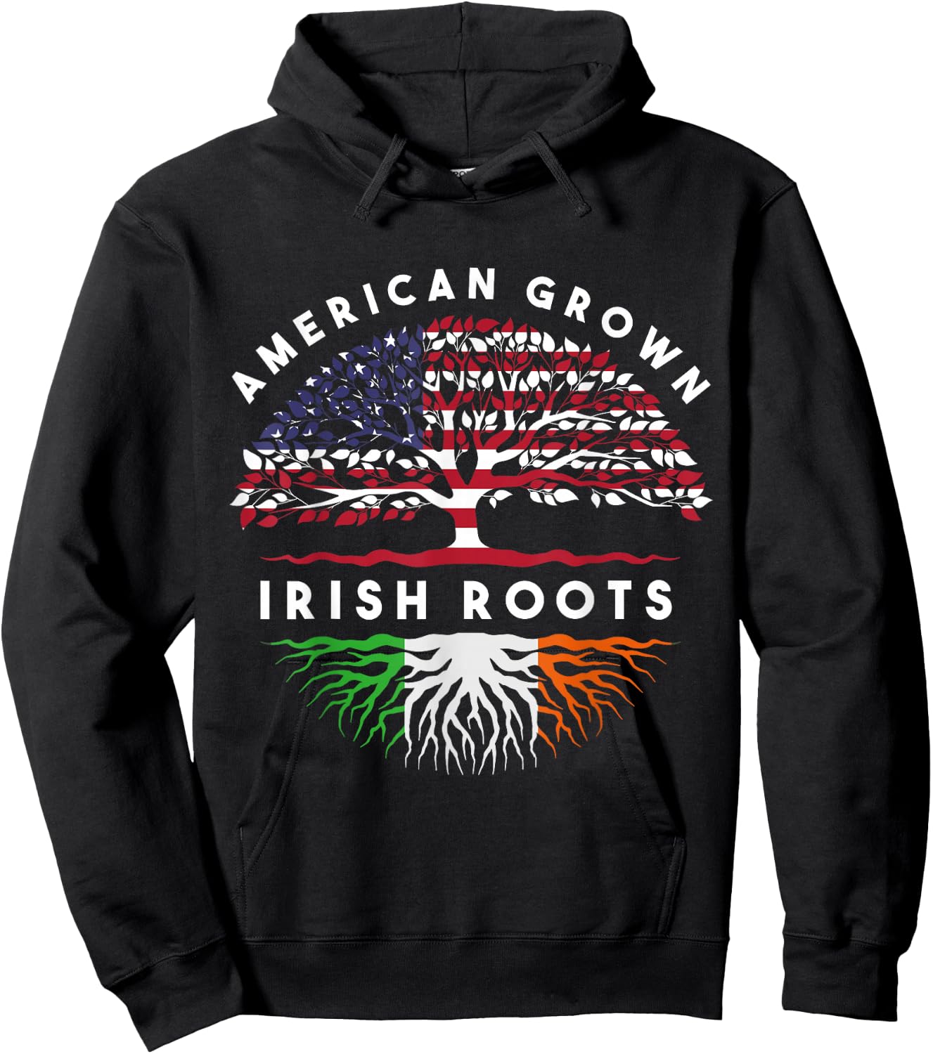 USA Pride Irish Roots Ireland Hoodie - Hoodie | Black