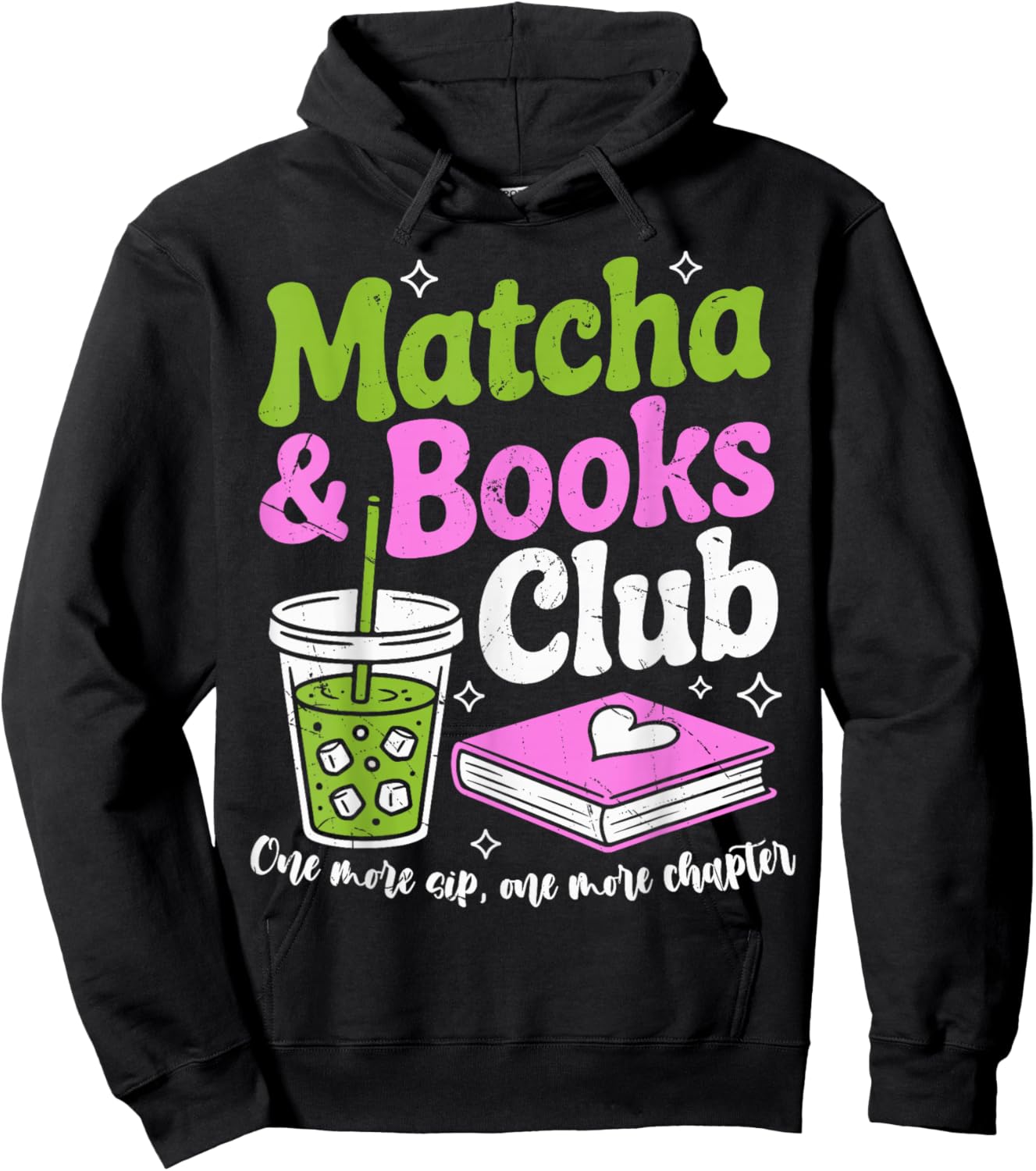 Matcha & Books Green Tea Lover ICES Matcha Latte Hoodie - Hoodie | Black