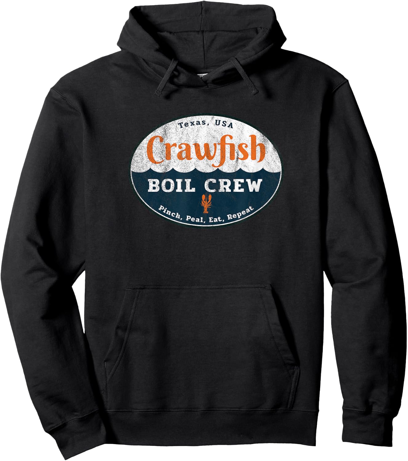 Crawfish Boil Crew Louisiana Retro Food Festival Crayfish Hoodie - Hoodie | Black