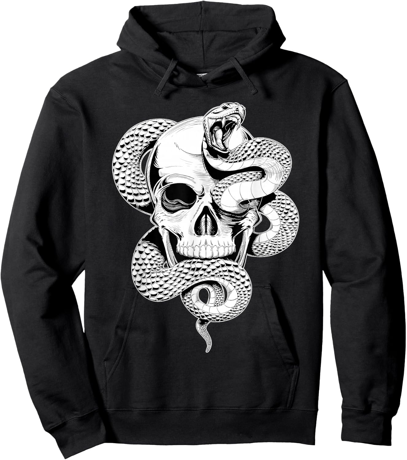 Skull and Snake Hoodie - Hoodie | Black