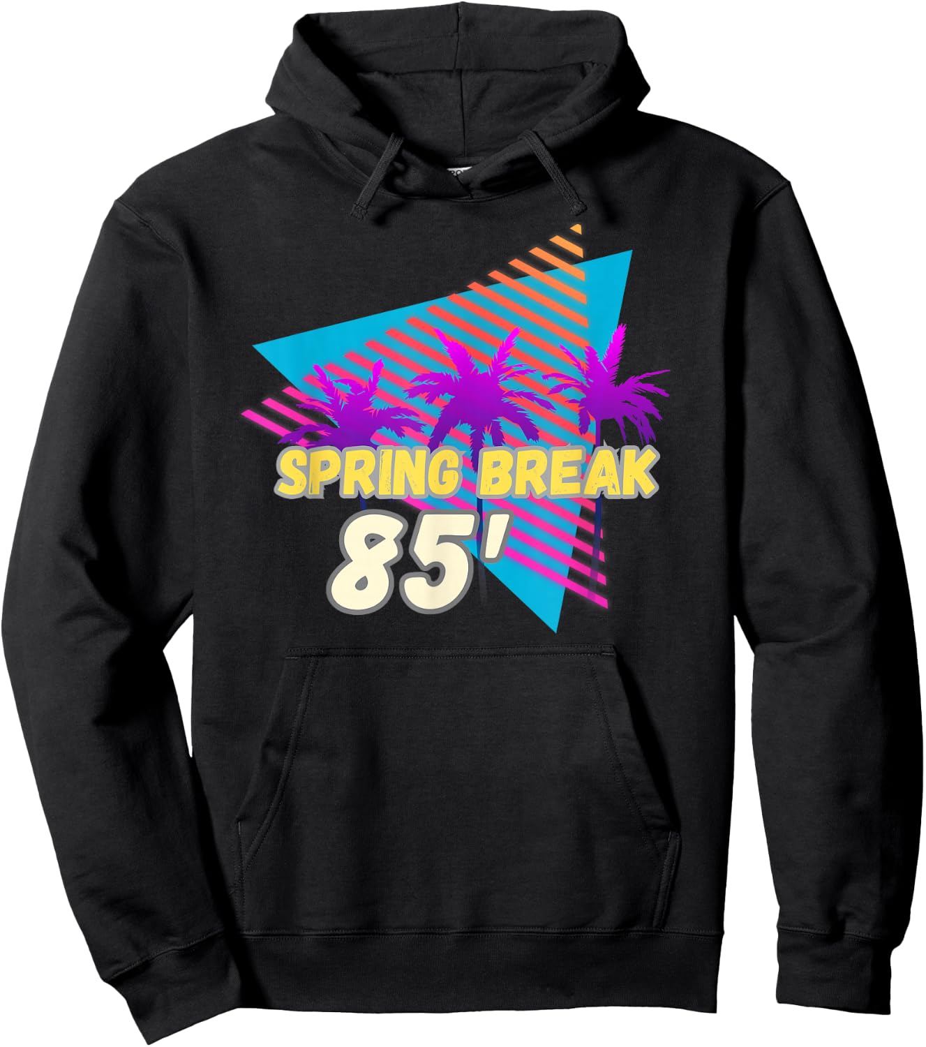 Spring Break 85 | 80s Beach Party Wear Hoodie - Hoodie | Black