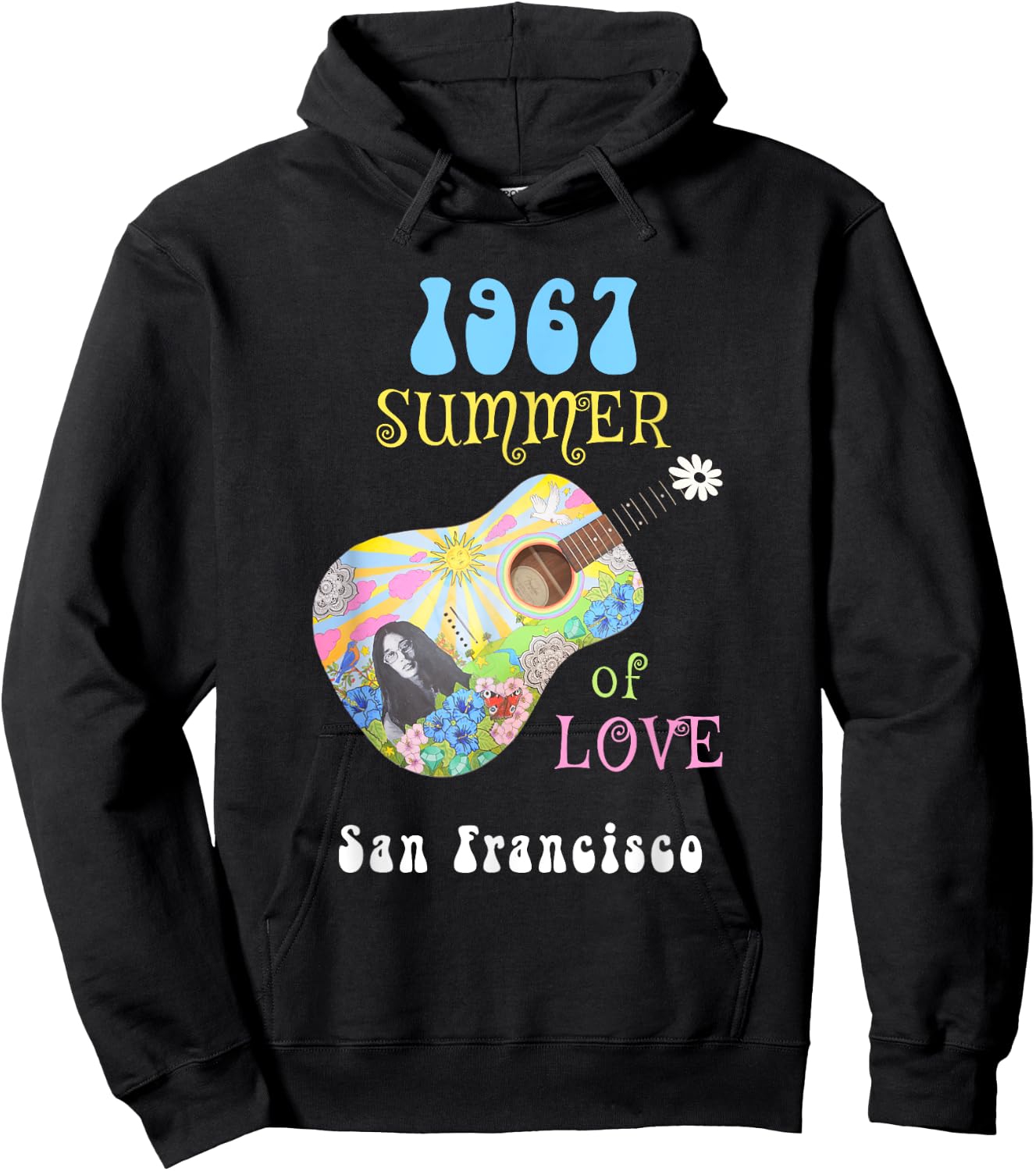 1967 Summer of Love San Francisco Hippie Men Women Hoodie - Hoodie | Black