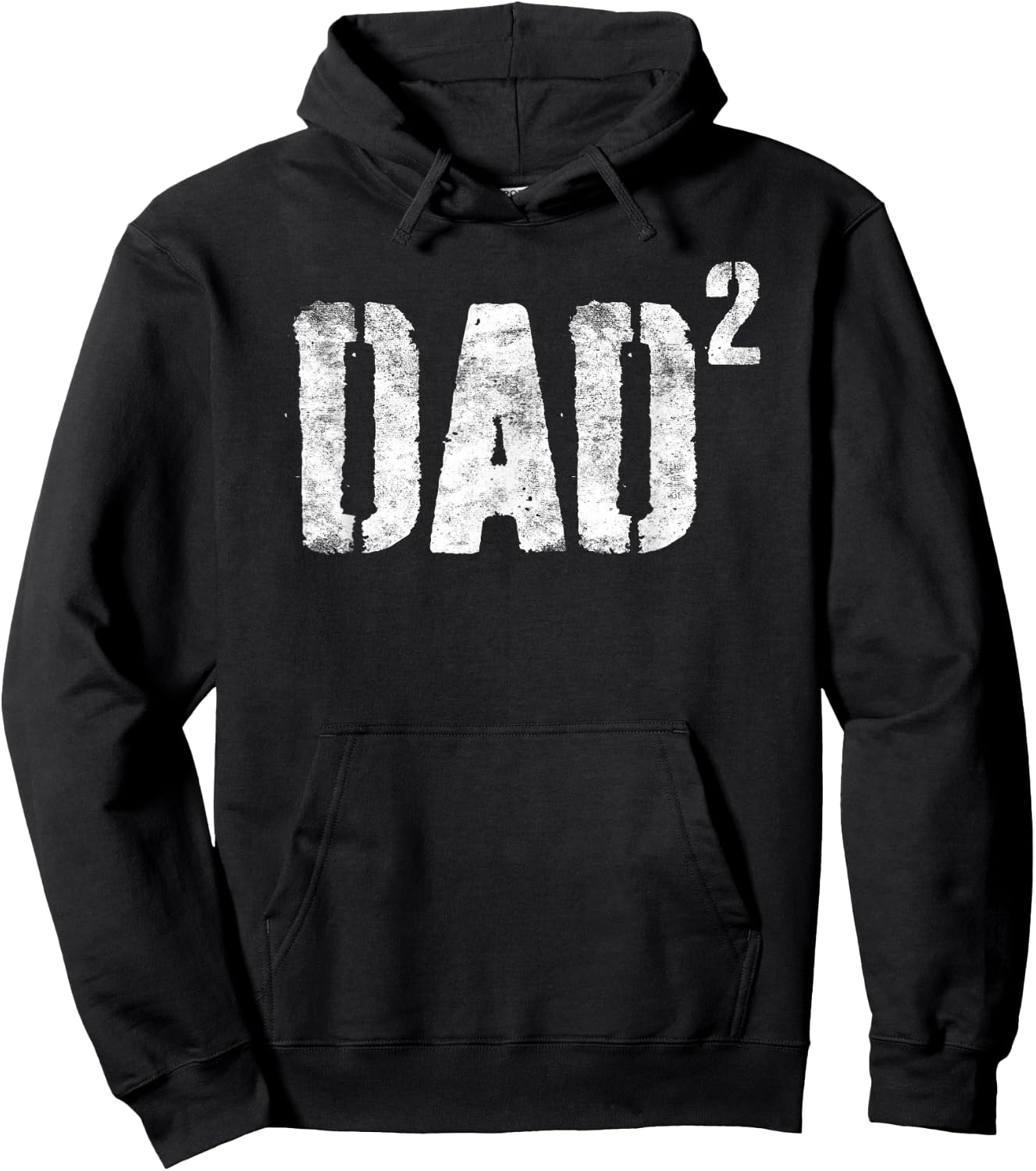 Dad Squared Shirt Men Dad of Two Fathers Day Hoodie - Hoodie | Black
