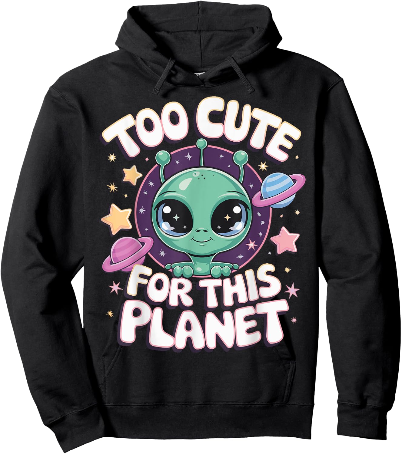 Too Cute For This Planet Hoodie - Hoodie | Black