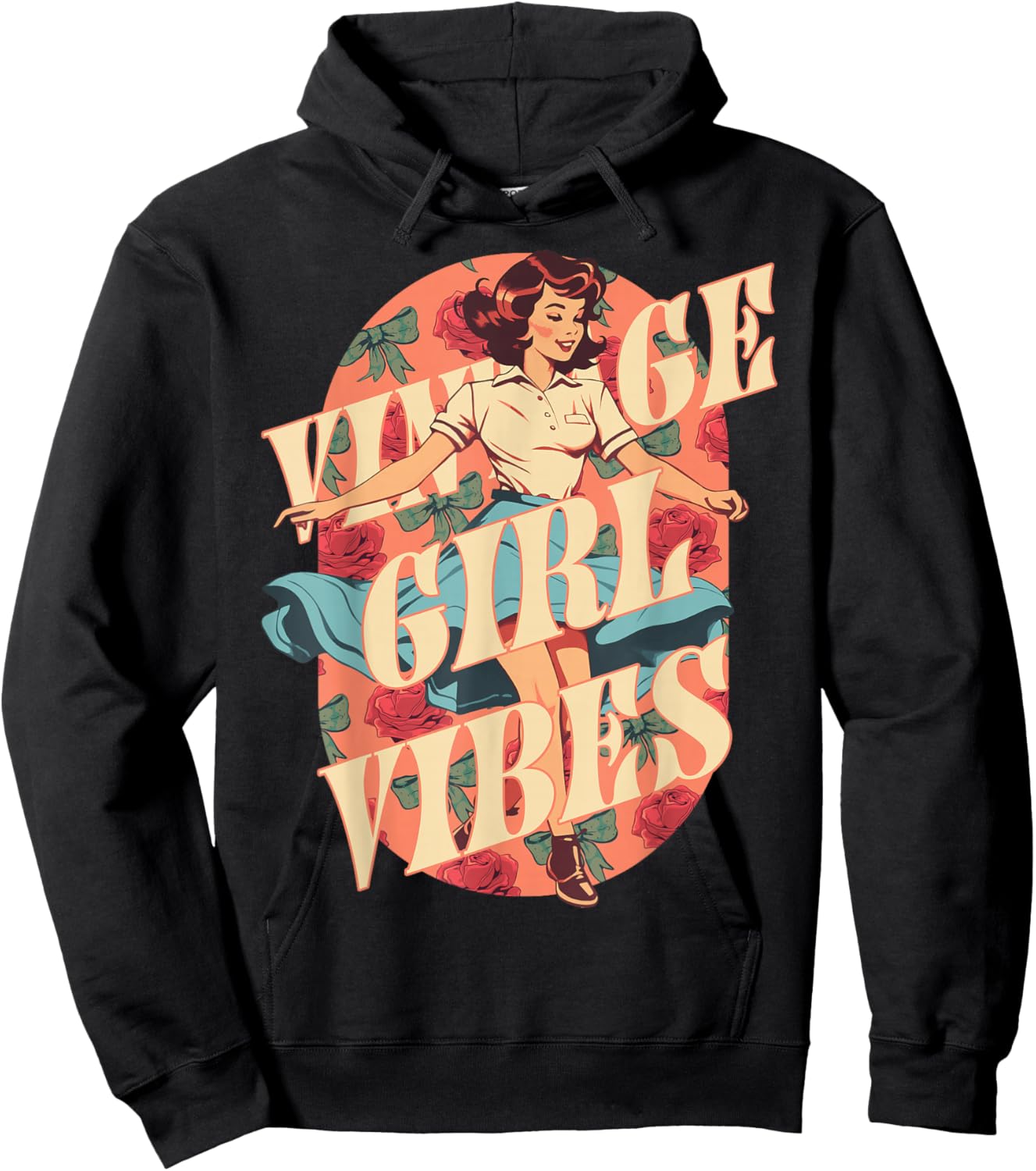 Girlhood Childhood Memory Throwback Innocent 80s 90s Girls Hoodie - Hoodie | Black