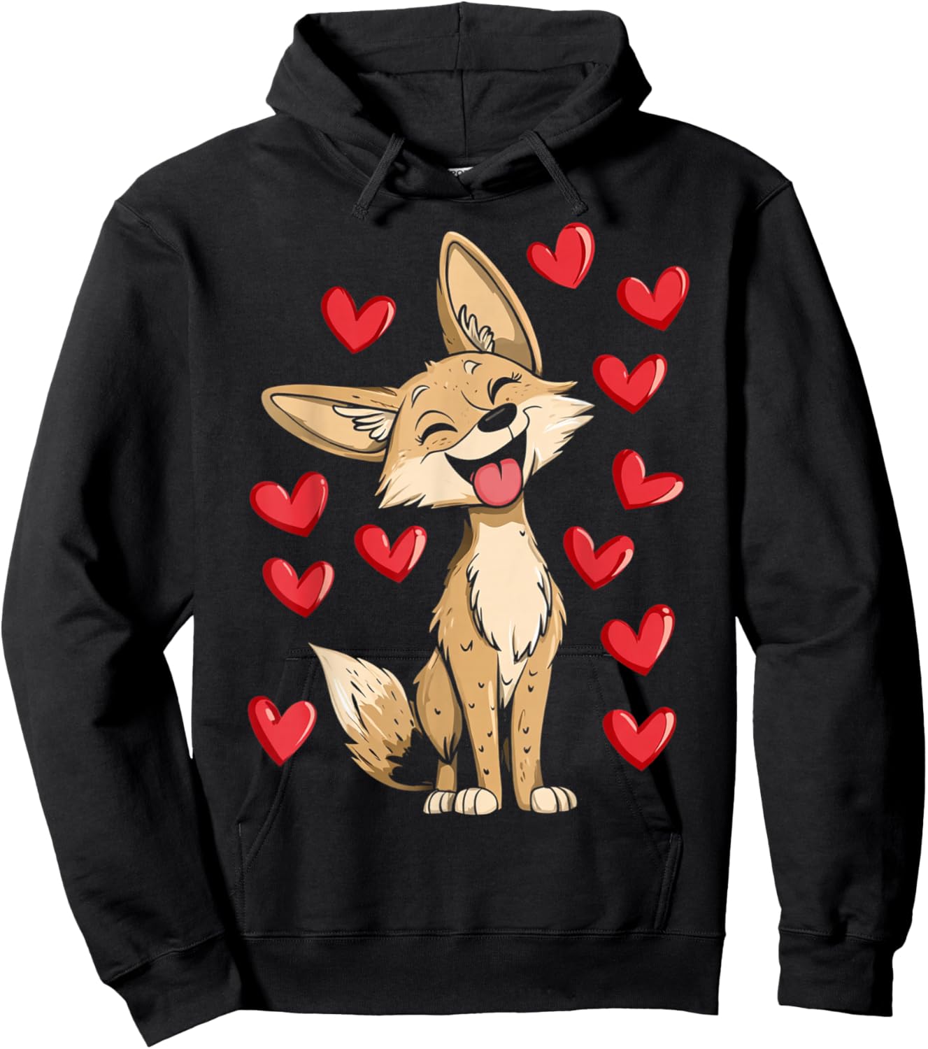 Cute Coyote Kids Hoodie - Hoodie | Black