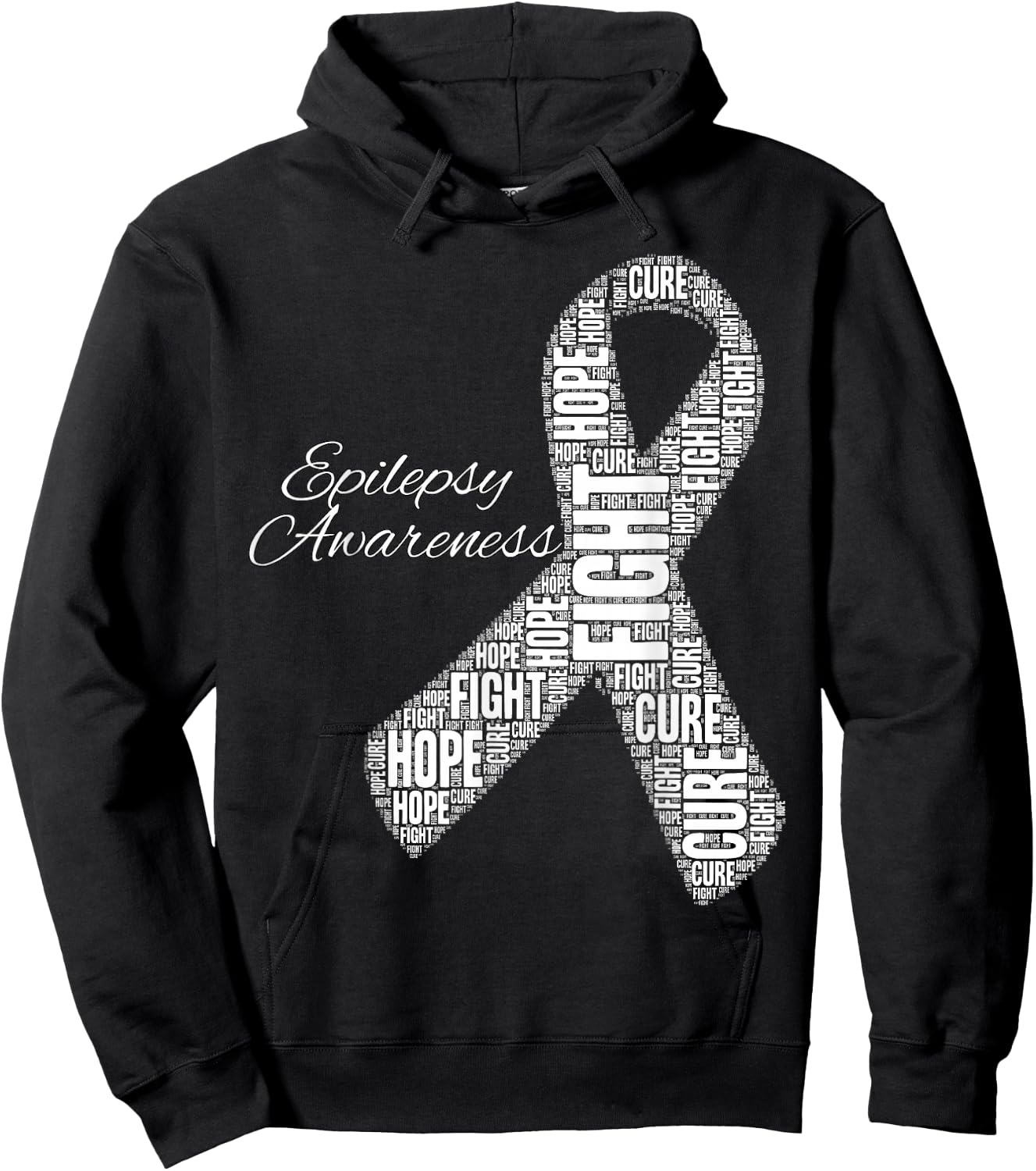 Epilepsy Awareness November Month Fight Cure Hope Hoodie - Hoodie | Black