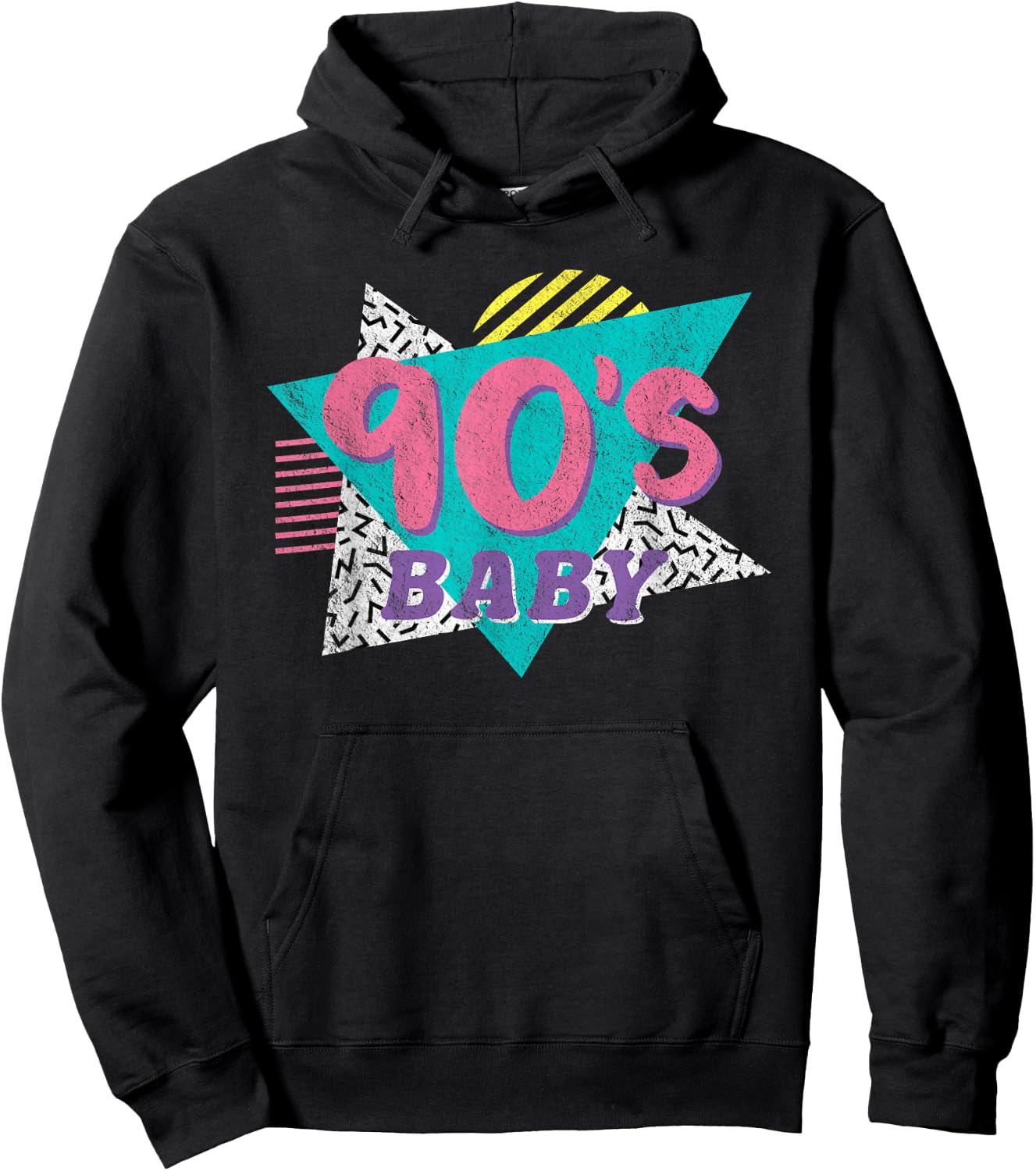 90's Baby Women's Or Girls Retro Vintage Gift Party Costume Hoodie - Hoodie | Black
