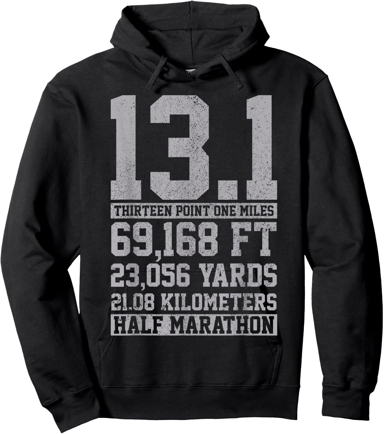 Half Marathon - 13.1 Miles Running Runner Shirt Gift Hoodie - Hoodie | Black
