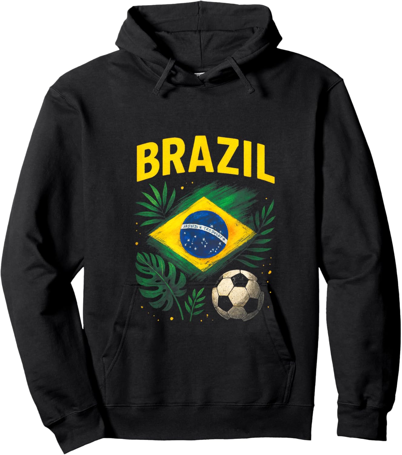 Brazil Brazilian Flag Brasil Soccer Football Hoodie - Hoodie | Black