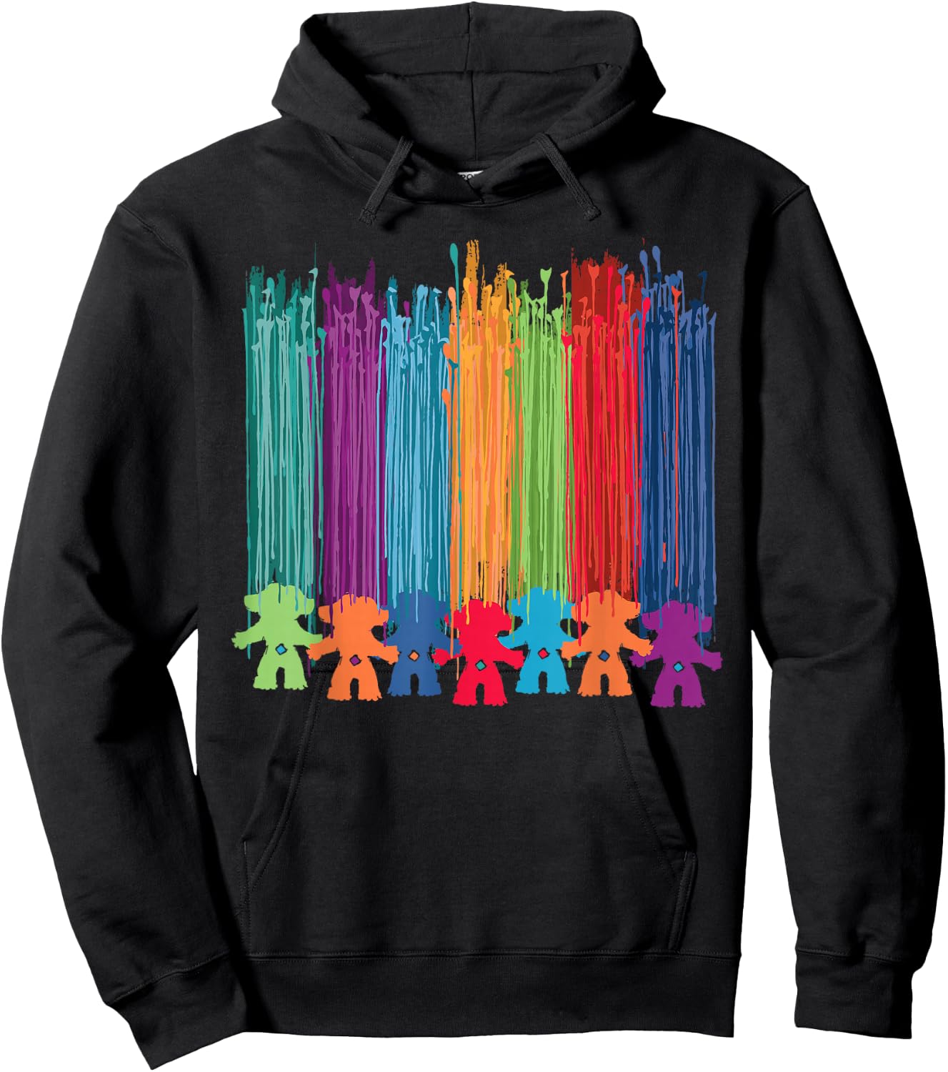 Classic Trolls: Painted Hair Trolls Hoodie - Hoodie | Black
