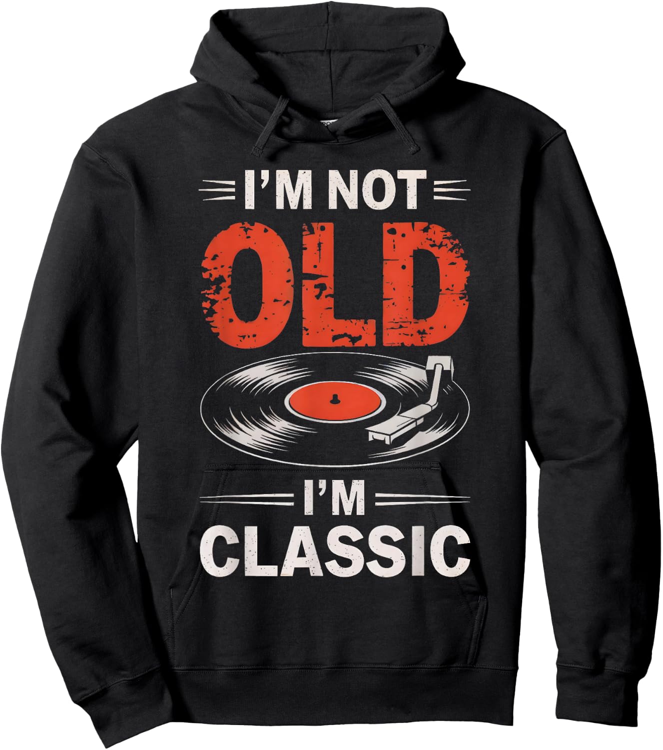 I'm Not Old I'm Classic Dad Music Hoodie - Hoodie | Black