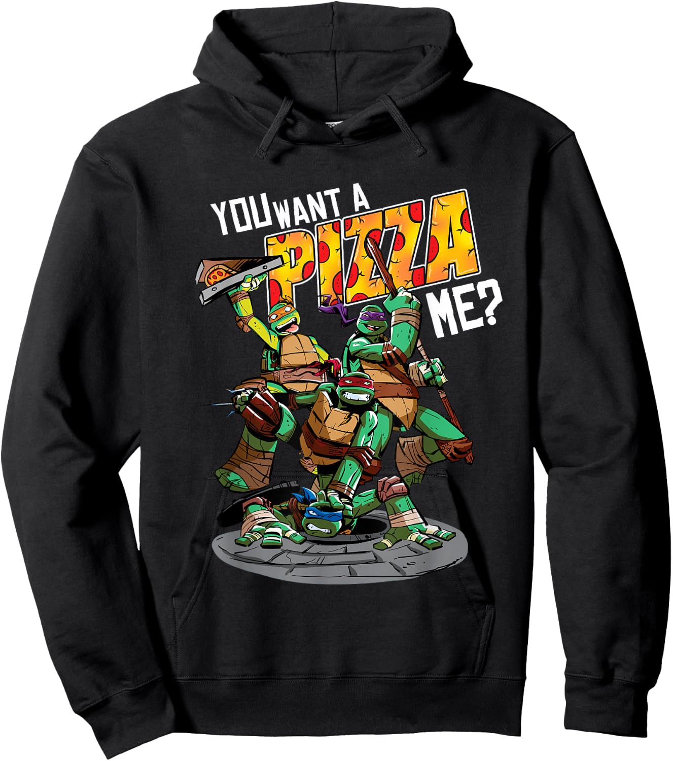 TMNT You Wanna Pizza Me? Hoodie - Hoodie | Black