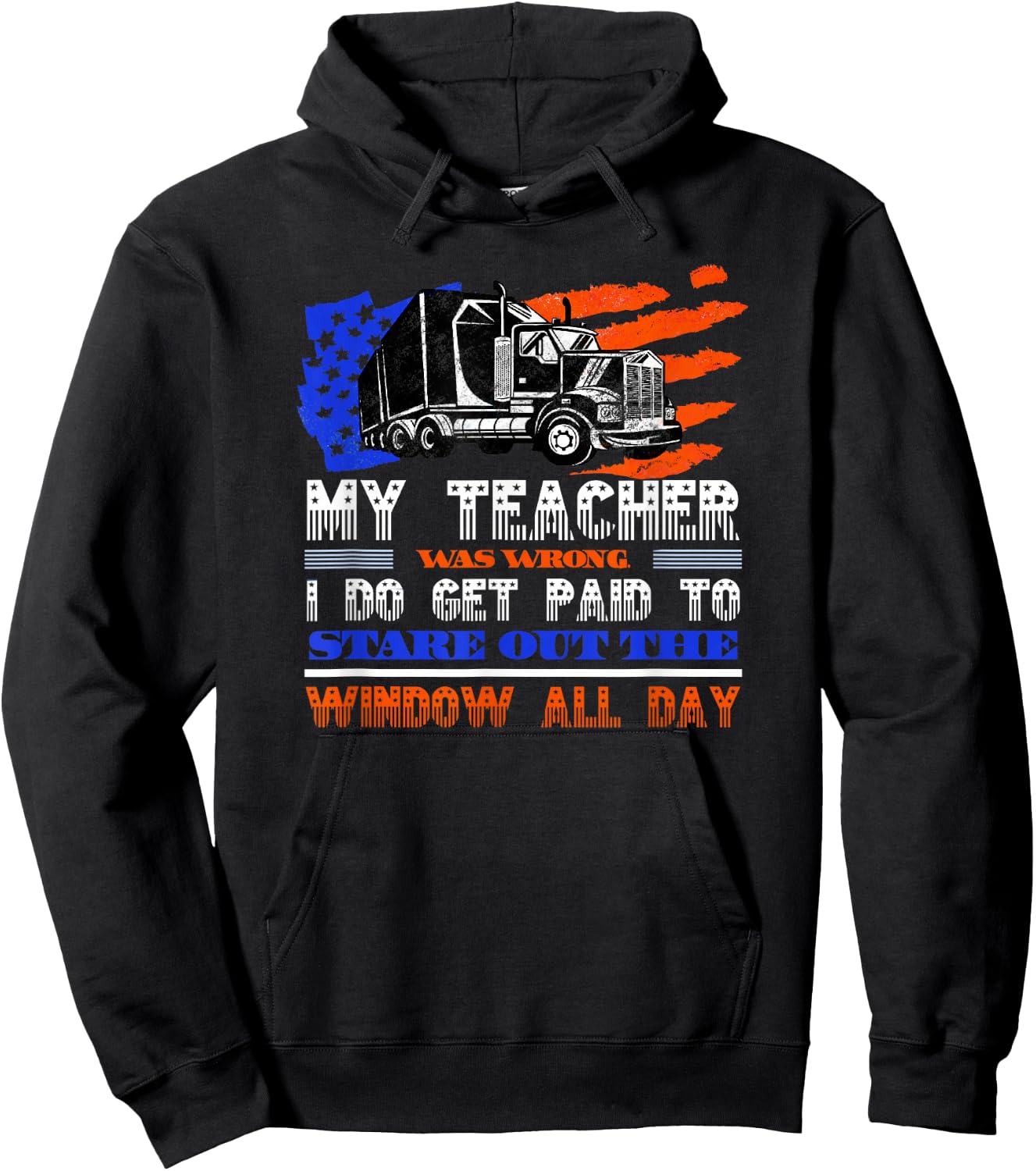 Truck Driver Gifts for Husbands Shirt Hoodie - Hoodie | Black