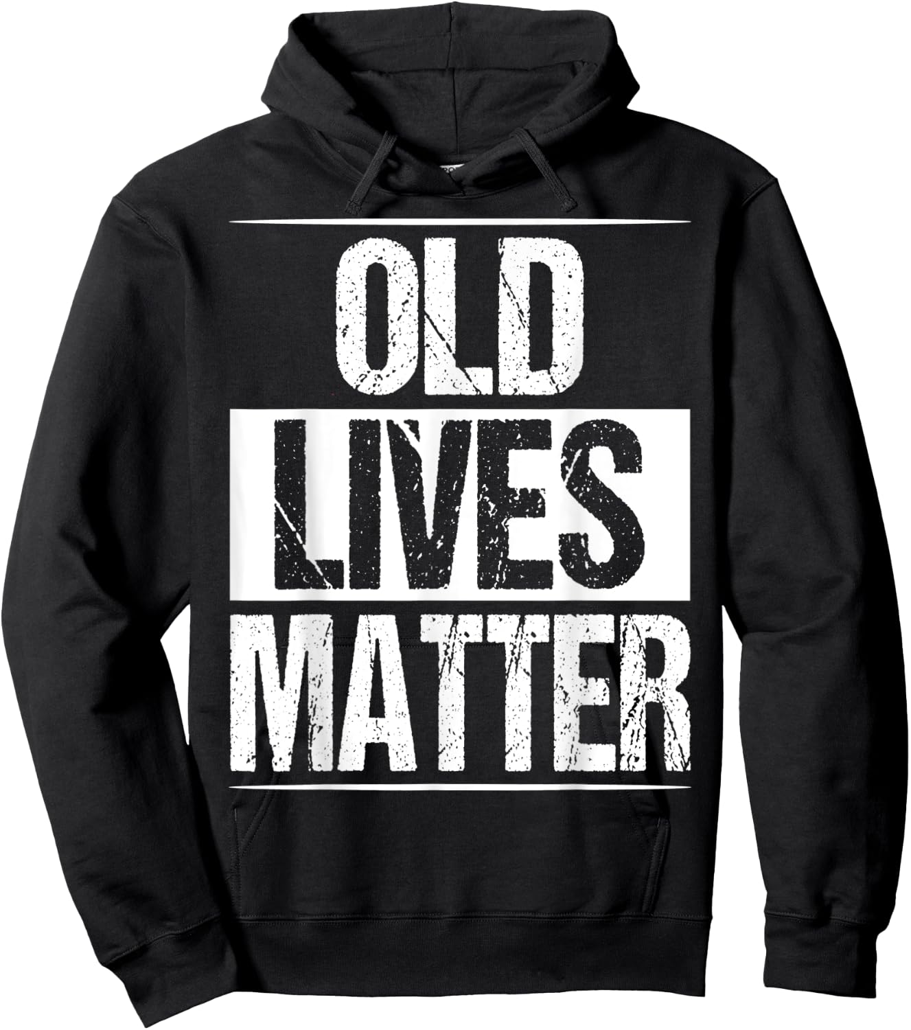 Old Lives Matter Senior Gag 40th 50th 60th 70 Birthday Hoodie - Hoodie | Black