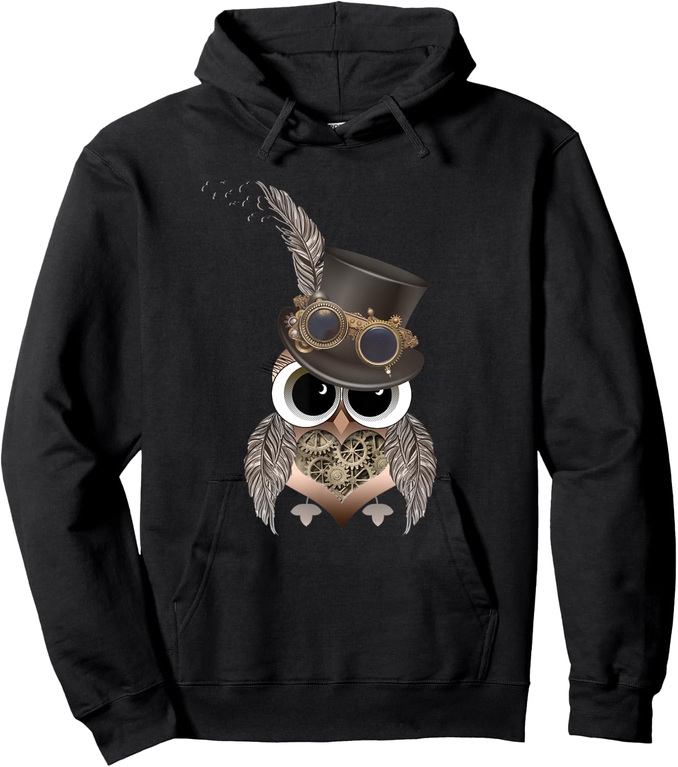 Steampunk Owl . For Owl Lovers and Steampunks. Hoodie - Hoodie | Black