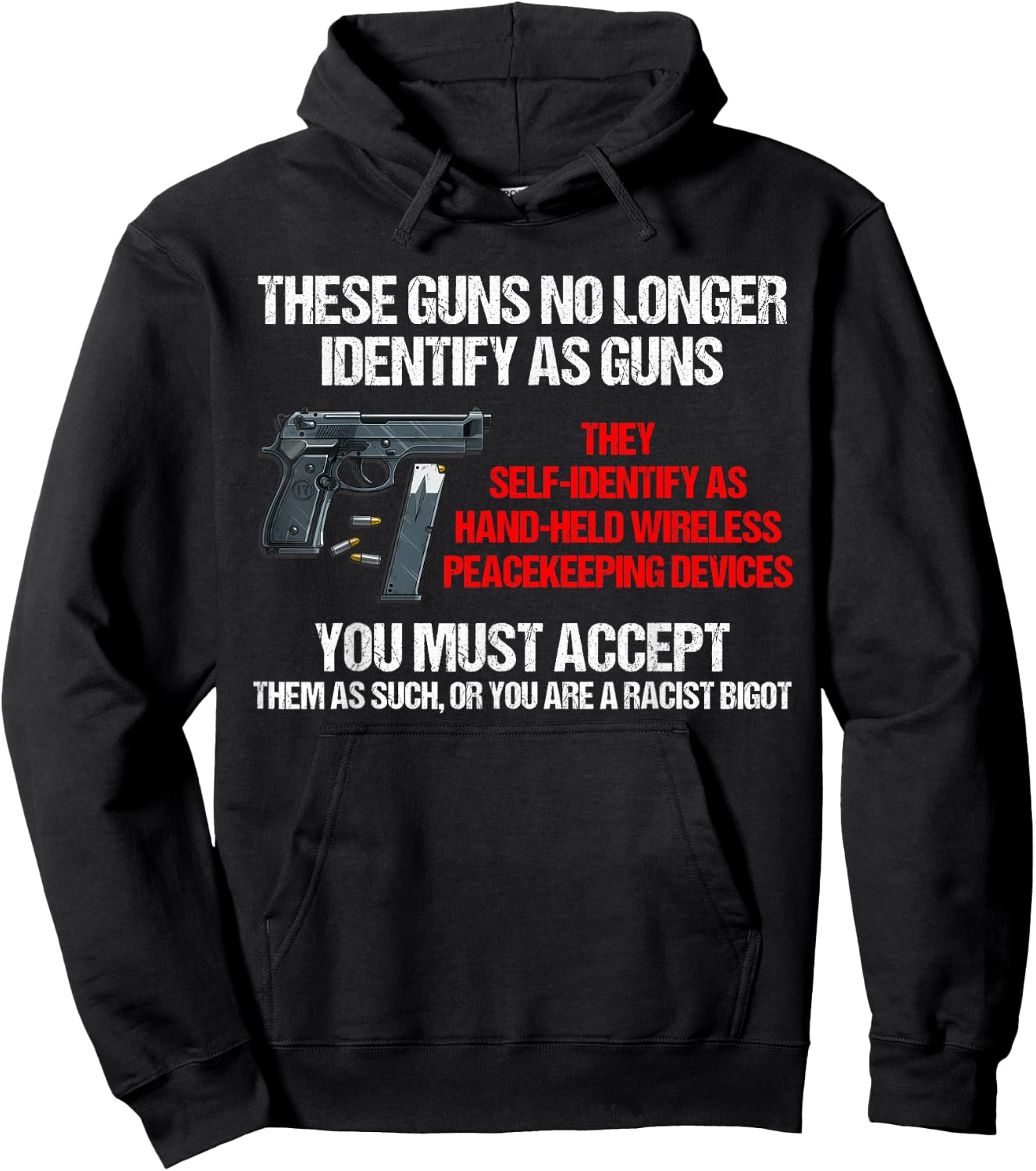 These Guns No Longer Identify As Guns Funny Gun Hoodie - Hoodie | Black