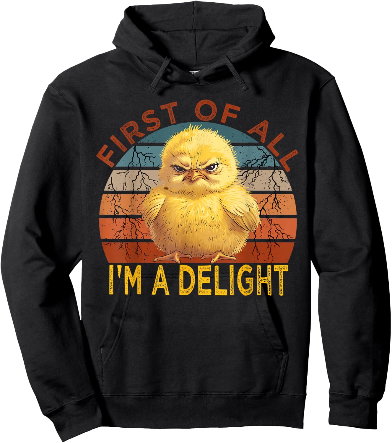 First of all I'm a Delight Sarcastic Angry Chick Lover Hoodie - Hoodie | Black