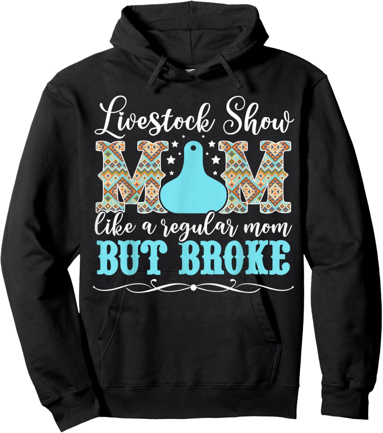 Livestock Show Mom Definition Livestock Show Mama Hoodie - Hoodie | Black
