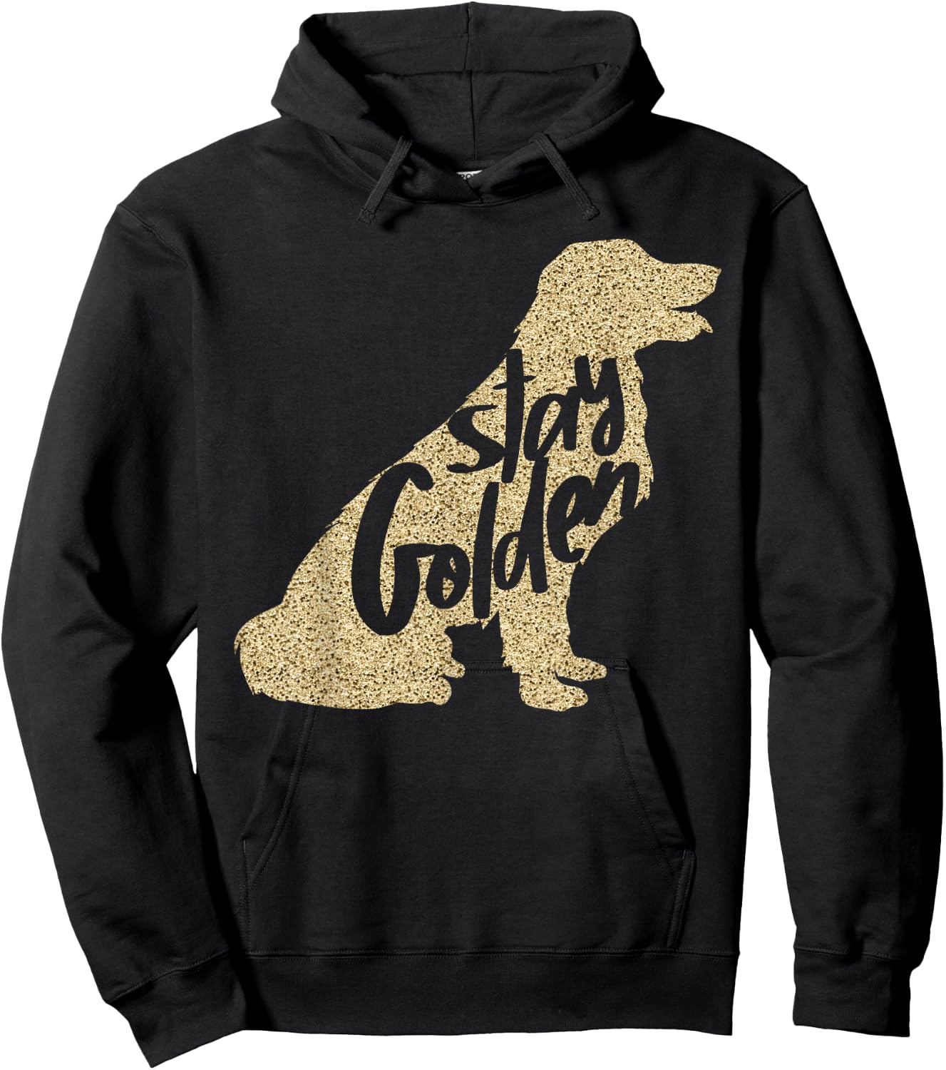 STAY GOLDEN Retriever DESIGNER LADIES AND YOUTH Hoodie - Hoodie | Black