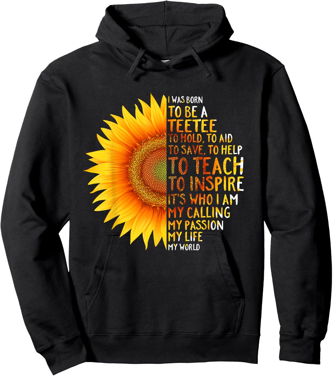 TEETEE - I was born to be a TEETEE - Grandma gift Hoodie - Hoodie | Black