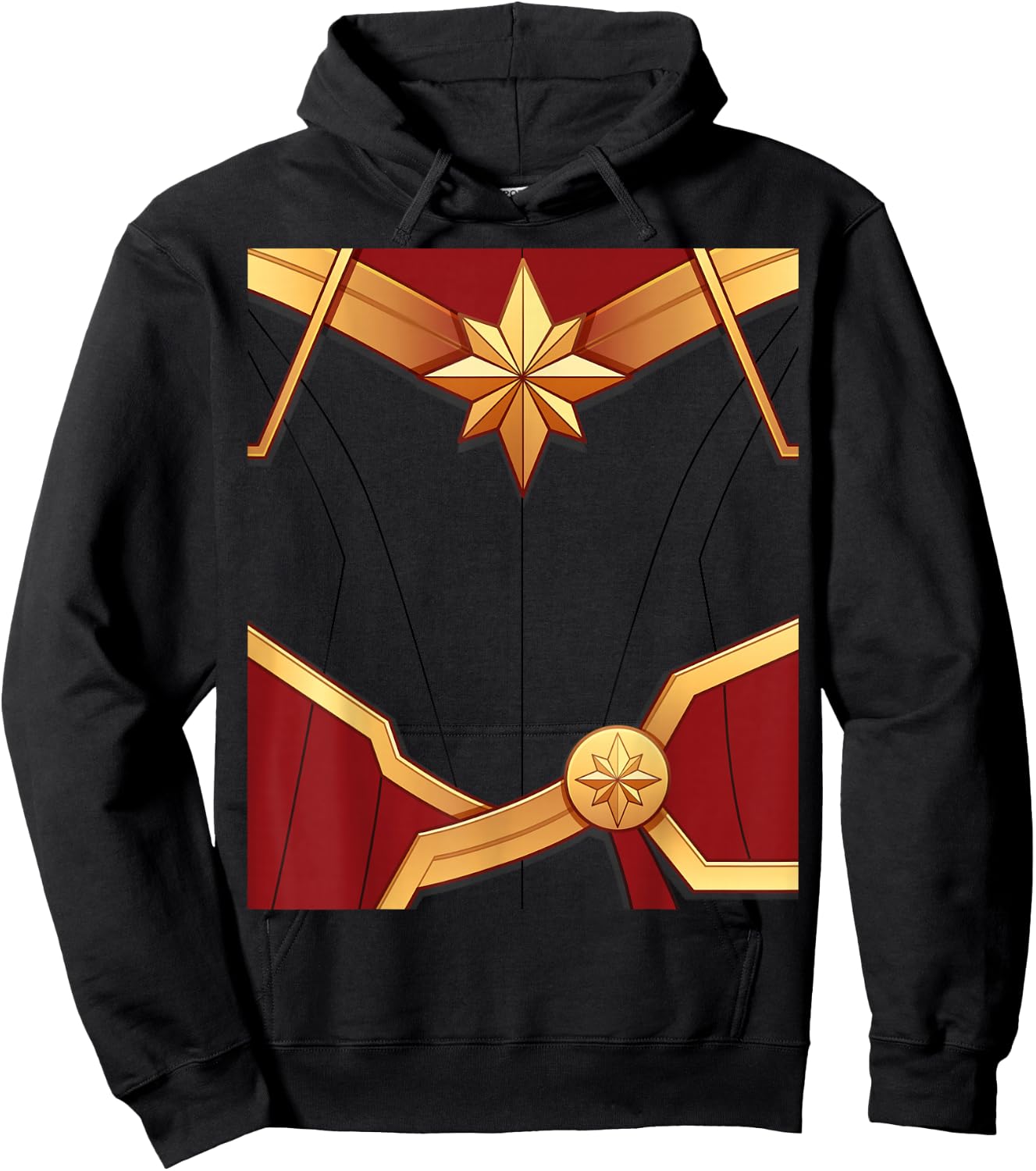 Marvel Captain Marvel Carol Danvers Costume Hoodie - Hoodie | Black