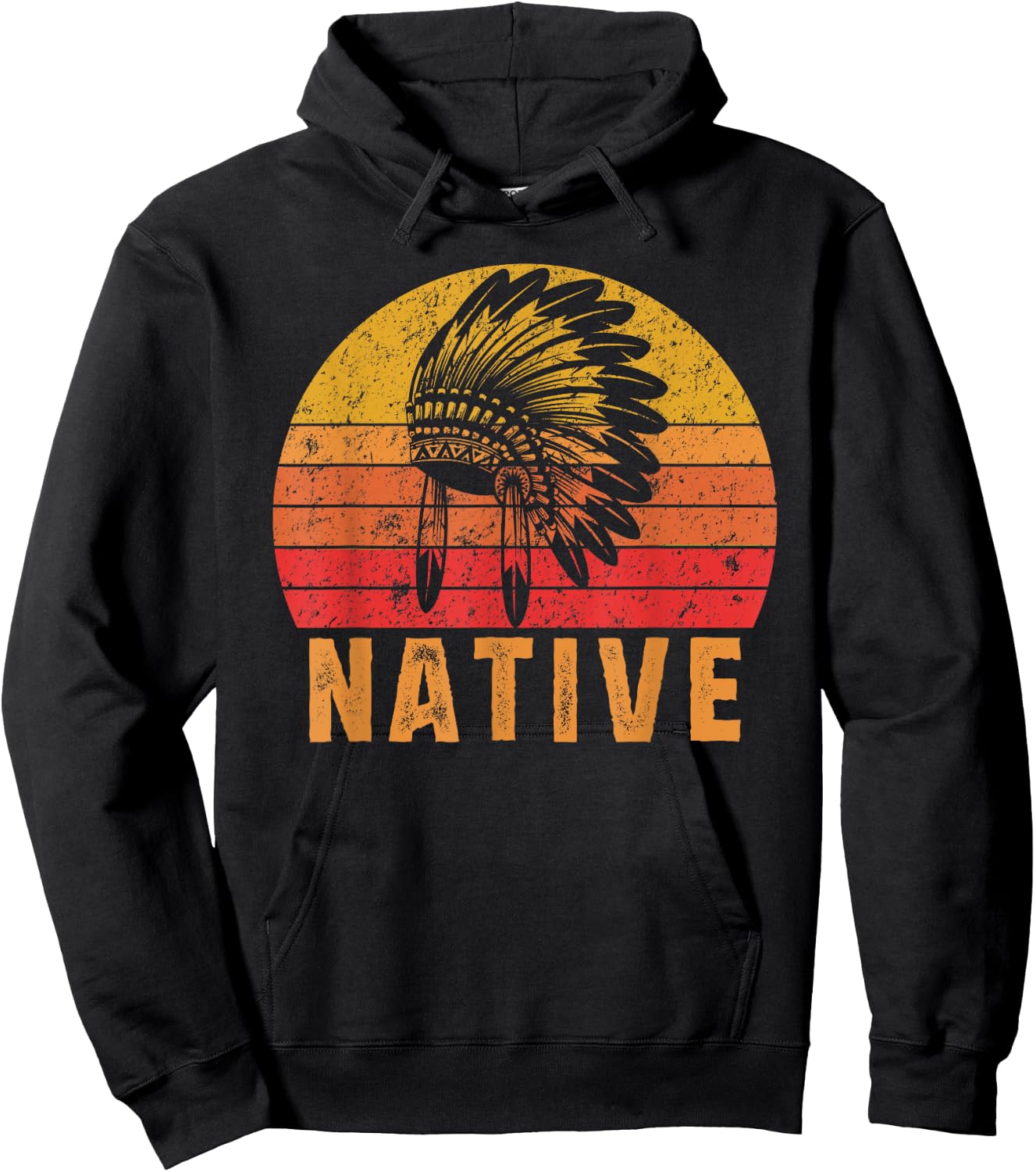 Native American Pride Vintage Native Indian Hoodie - Hoodie | Black