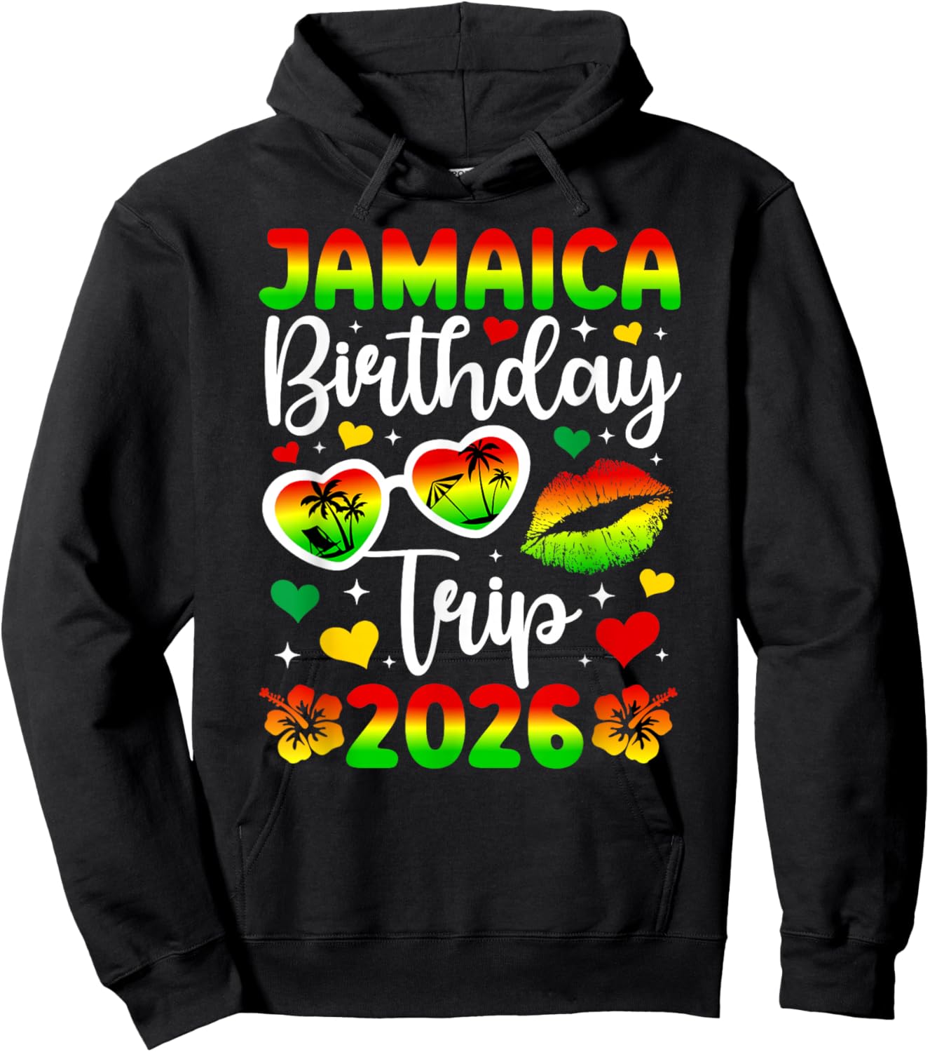 Jamaica Birthday Trip 2026 Birthday Travel Jamaica Vacation Hoodie - Hoodie | Black