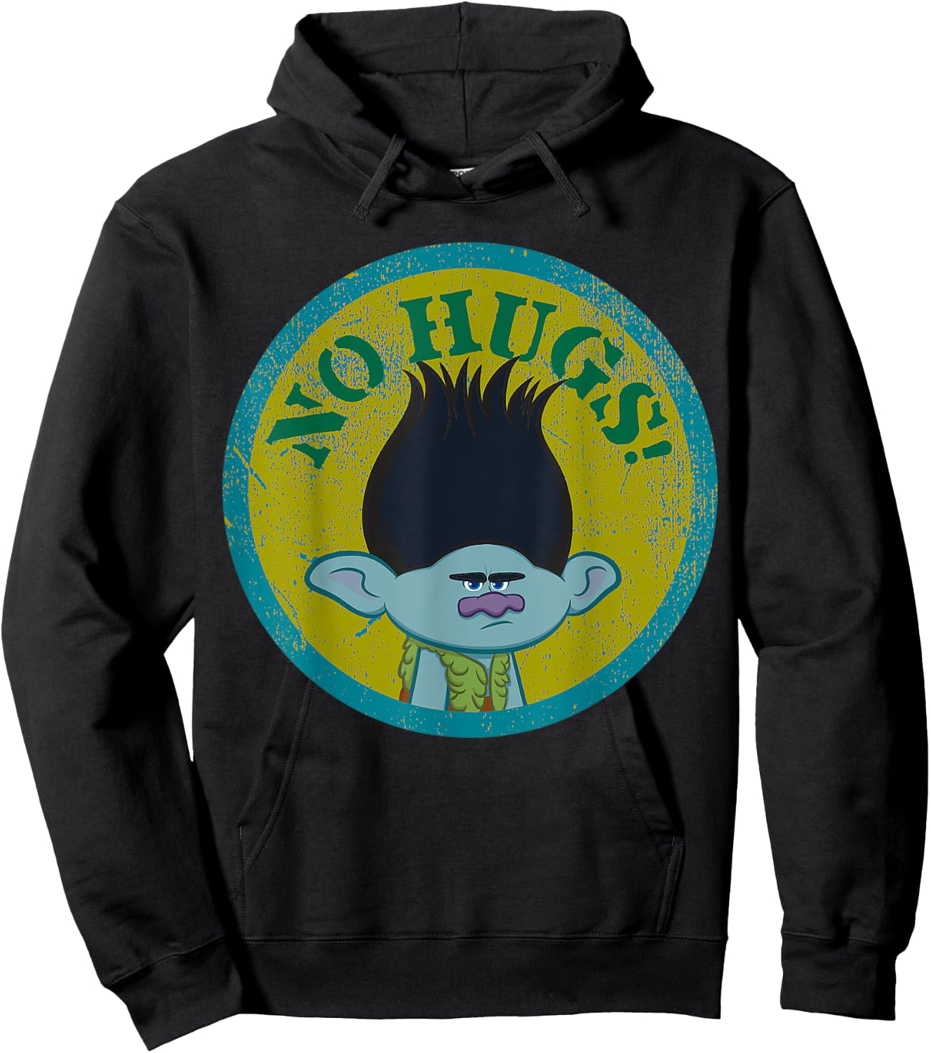 DreamWorks Trolls No Hugs! Branch Hoodie - Hoodie | Black