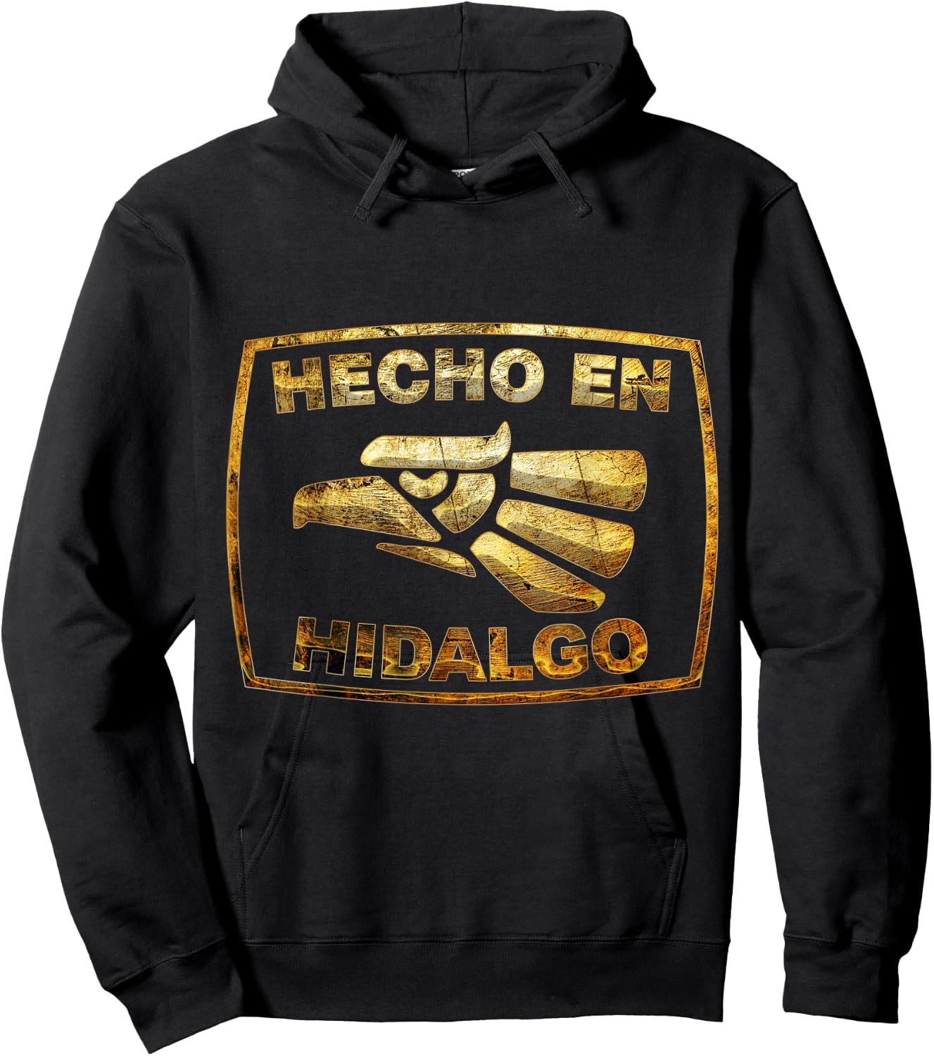 Mexican Shirt Hecho En Hidalgo Mexico Eagle Emblem Hoodie - Hoodie | Black