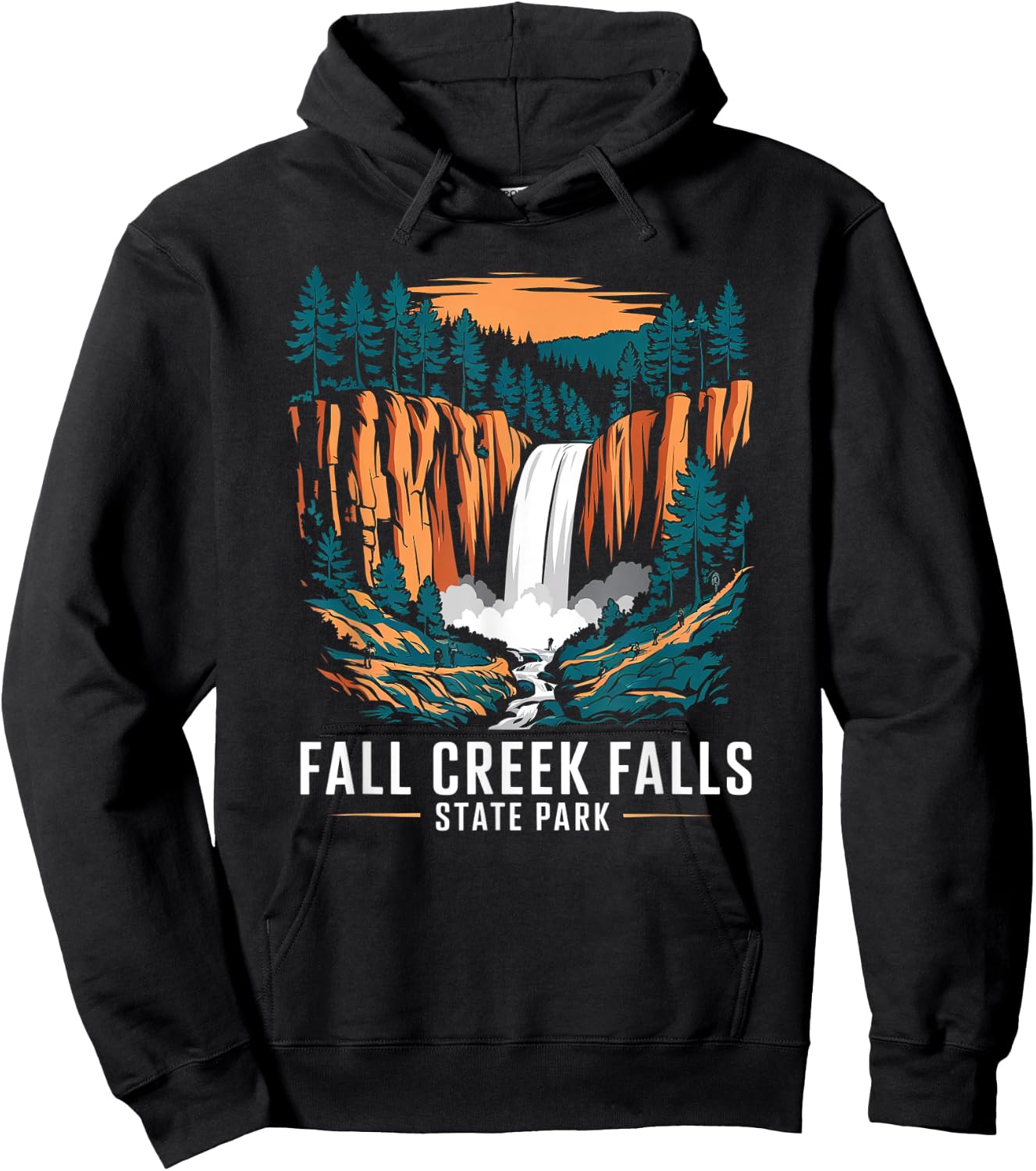 Fall Creek Falls State Park Tennessee Hiking Camper Souvenir Hoodie - Hoodie | Black