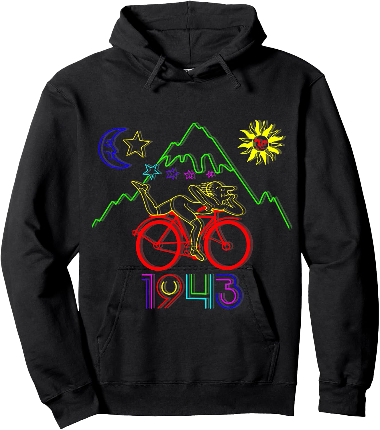 Bicycle Day 1943 LSD Creator Acid Trip T Shirt Hoodie - Hoodie | Black