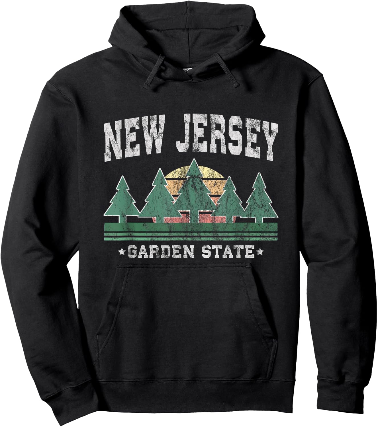 New Jersey Retro Vintage Gift , Women & Kids Hoodie - Hoodie | Black