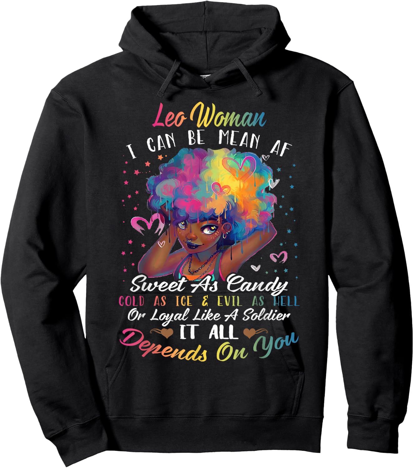 Leo woman T Shirt I'm A Leo Girl Shirt Hoodie - Hoodie | Black
