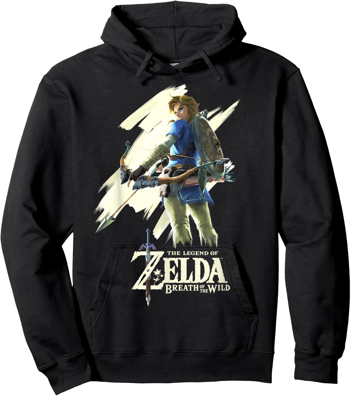 Nintendo Zelda Breath of the Wild Link Stare Graphic Hoodie - Hoodie | Black
