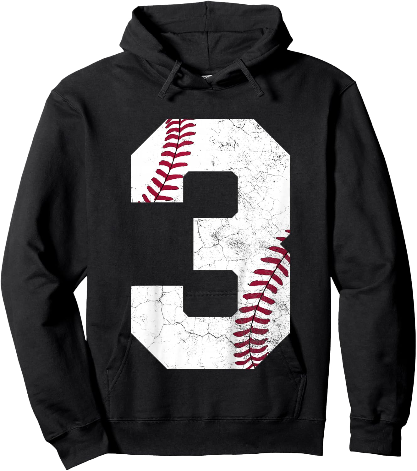 Kids 2022 3rd Birthday Baseball Boys Kids Three 3 Years Gift Hoodie - Hoodie | Black