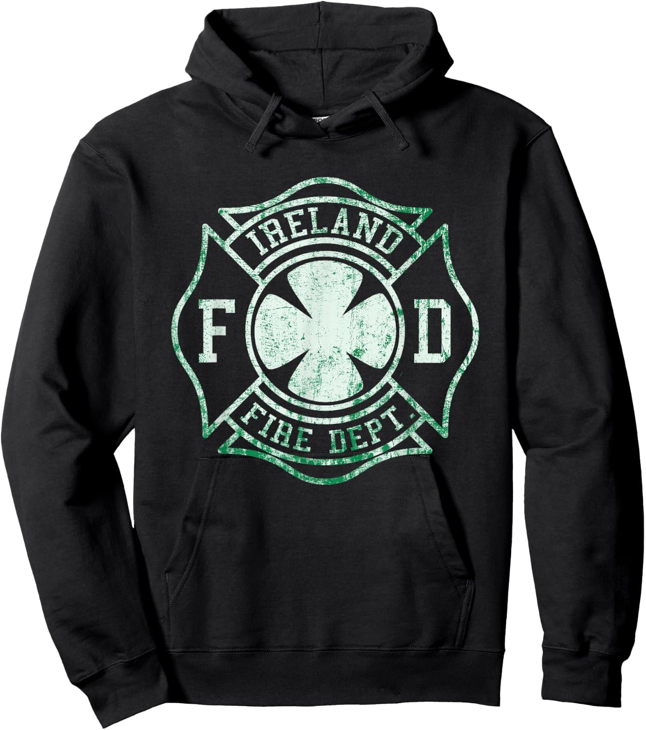 Ireland Fire Department Irish Firefighter T Shirt Hoodie - Hoodie | Black