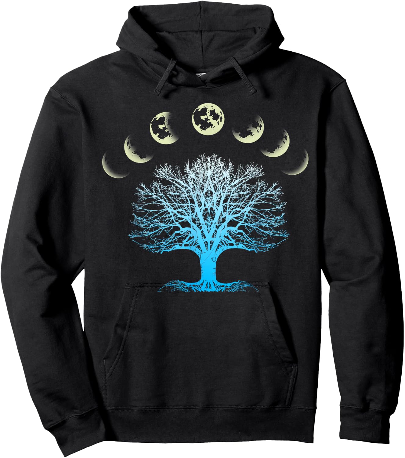 Tree Of Life Spiritual Shirt Moonphases for Yoga Hoodie - Hoodie | Black