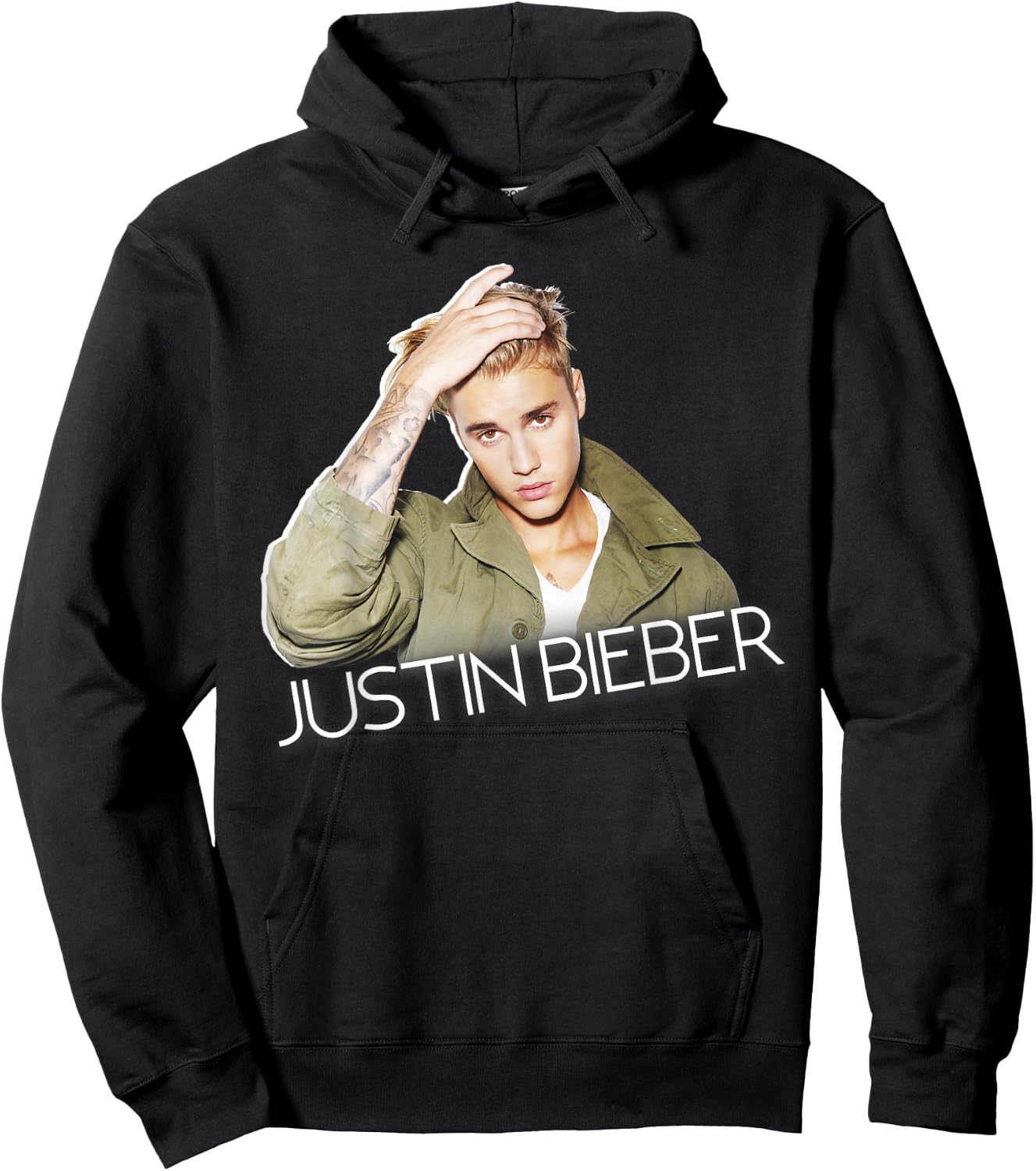 Justin Bieber Official Cut Out Jacket Small Hoodie - Hoodie | Black