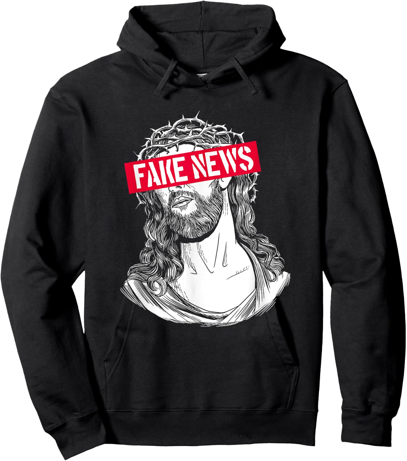 Blackcraft Anti-Christian Fake News Funny Jesus Atheist Hoodie - Hoodie | Black