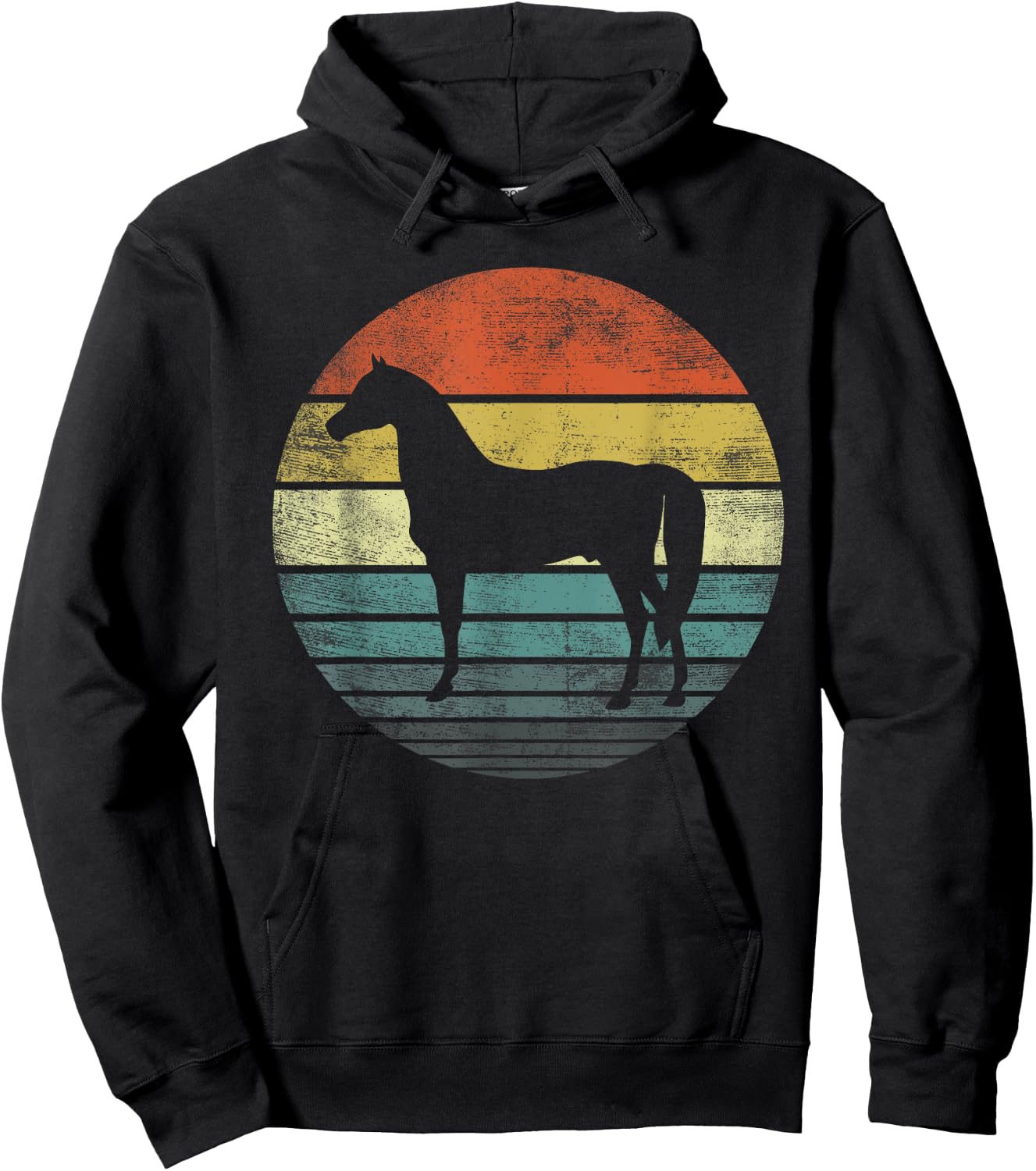 Horse Lover Gifts Horseback Riding Equestrian Retro Vintage Hoodie - Hoodie | Black