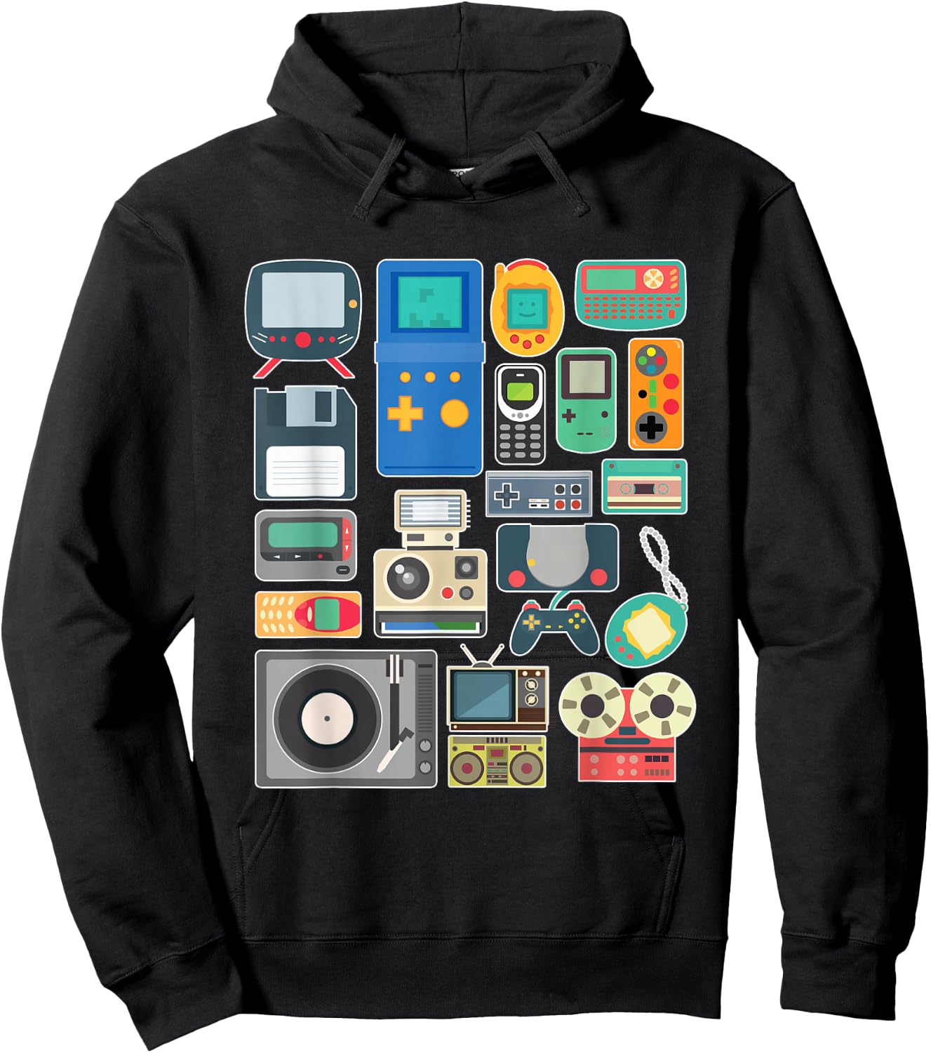80s 90s Video Game Retro Vintage Classic Arcade Hoodie - Hoodie | Black