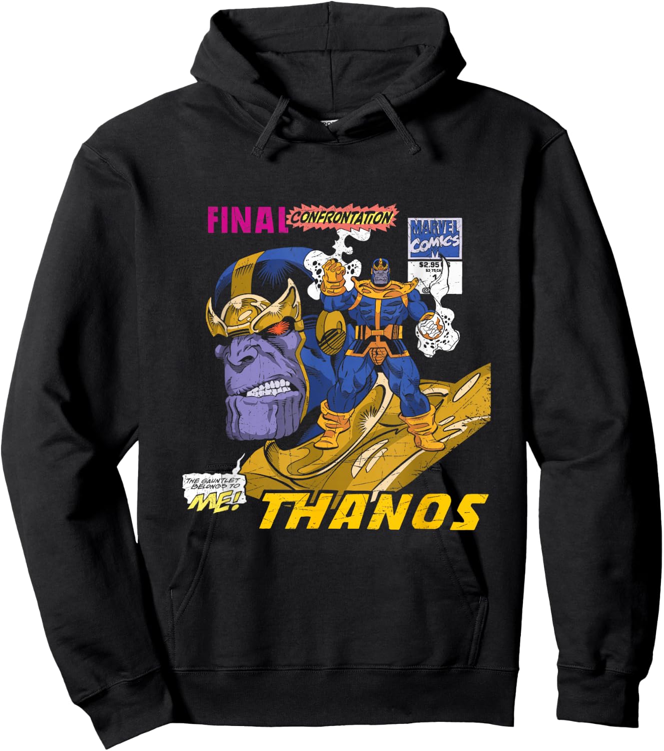 Marvel Comics Thanos Final Confrontation Retro Hoodie - Hoodie | Black