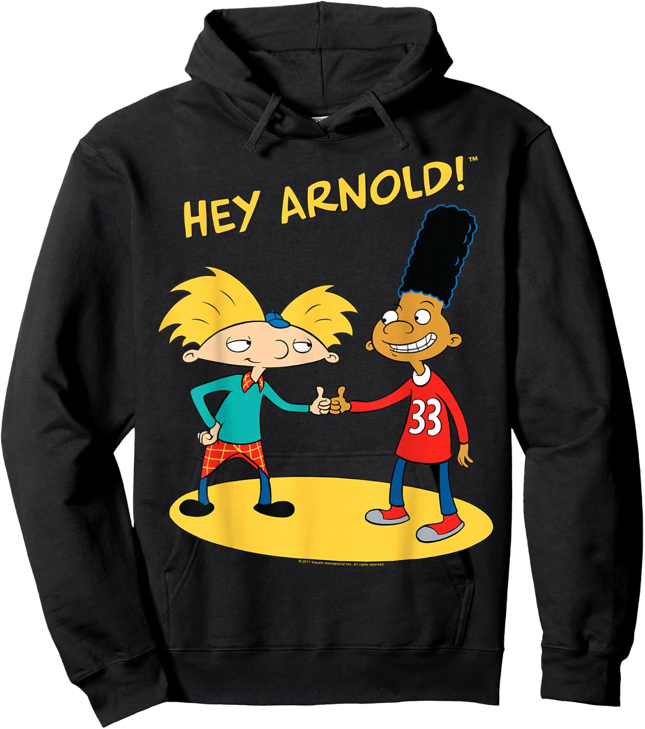 Hey Arnold Characters Handshake Hoodie - Hoodie | Black