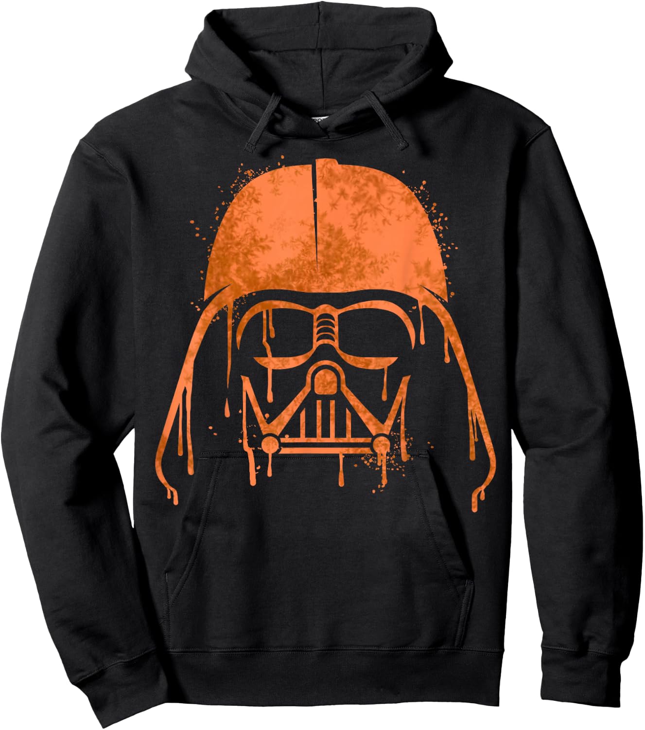 Star Wars Darth Vader Orange Helmet Drip Halloween Hoodie - Hoodie | Black